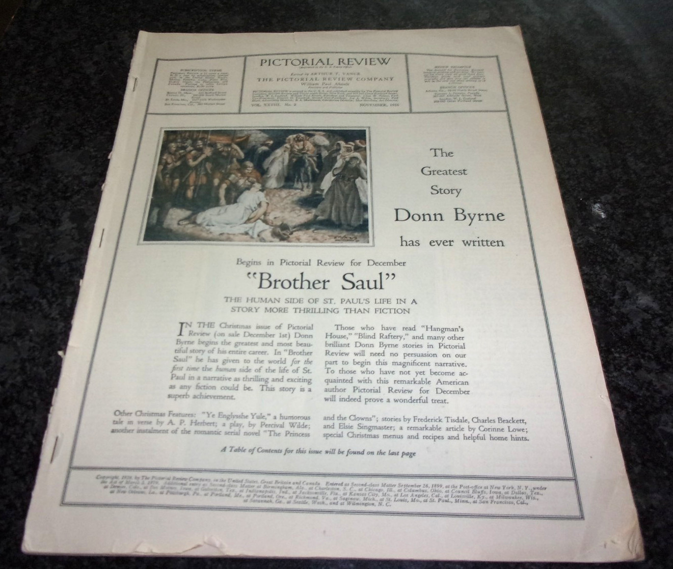 PICTORIAL REVIEW NOVEMBER 1926 – The Princess and the Clowns Royal Romance