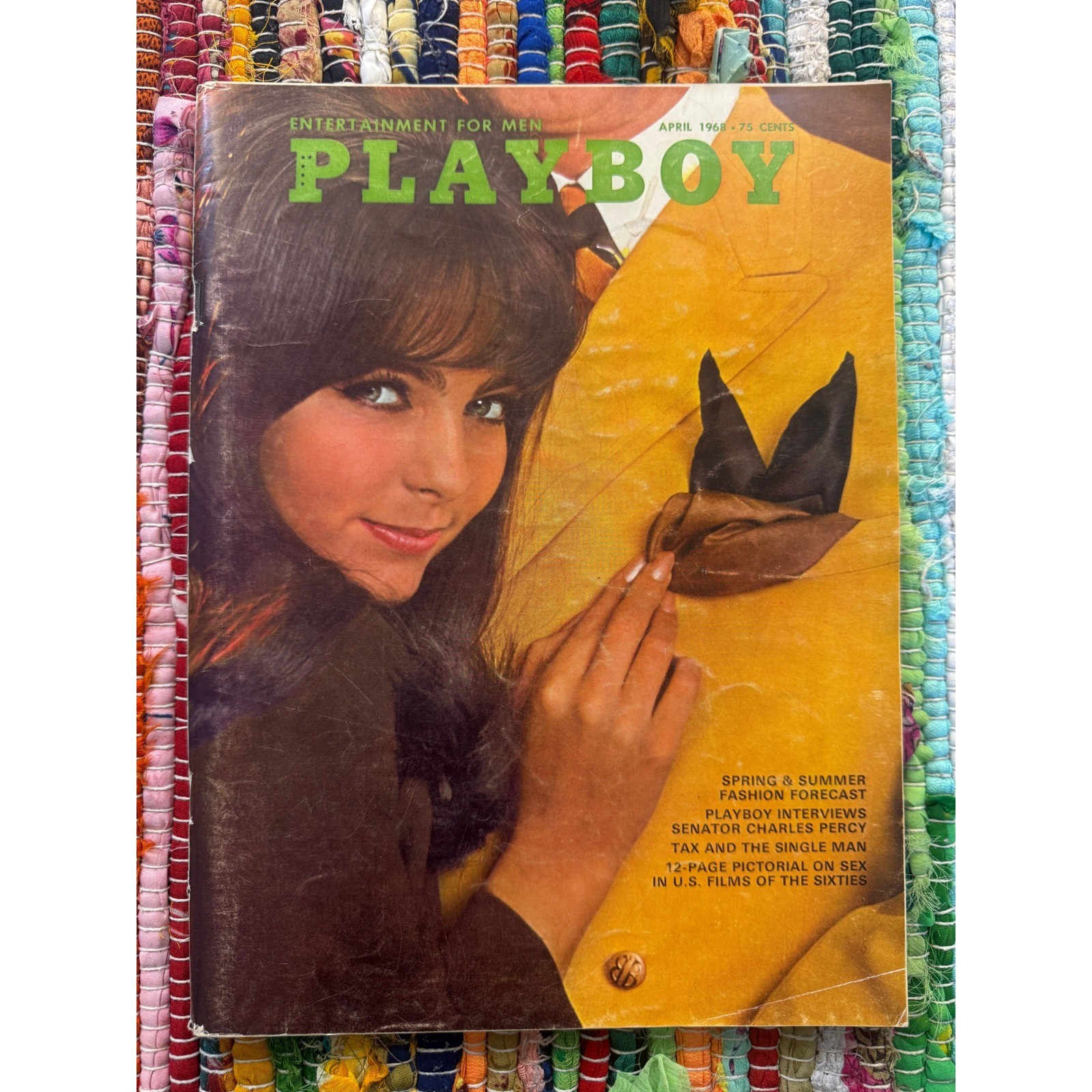 Vintage Playboy Magazine April 1968 With Centerfold
