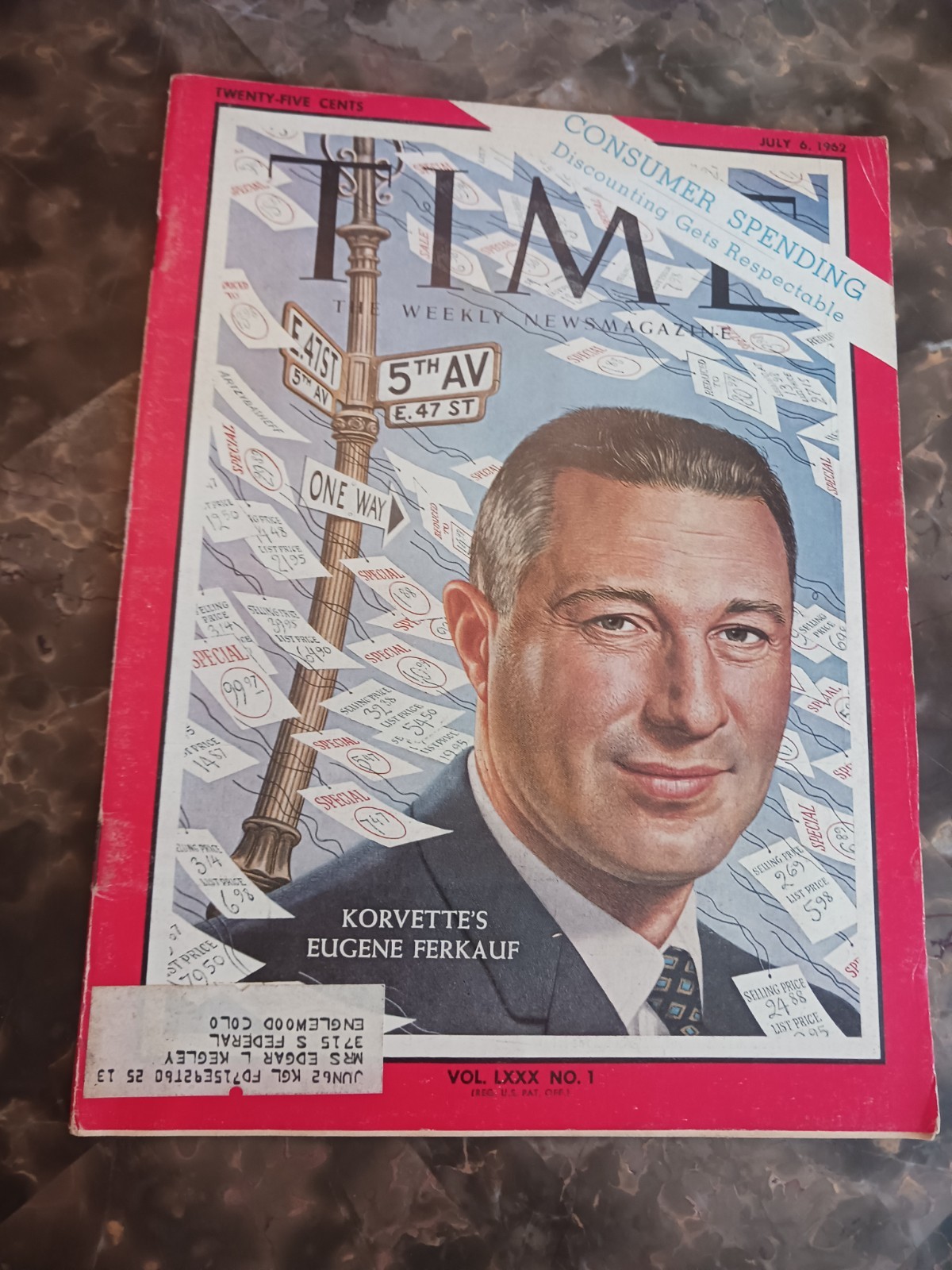 Time Magazine July 6, 1962 Korvette’s Eugene Ferkauf -full magazine