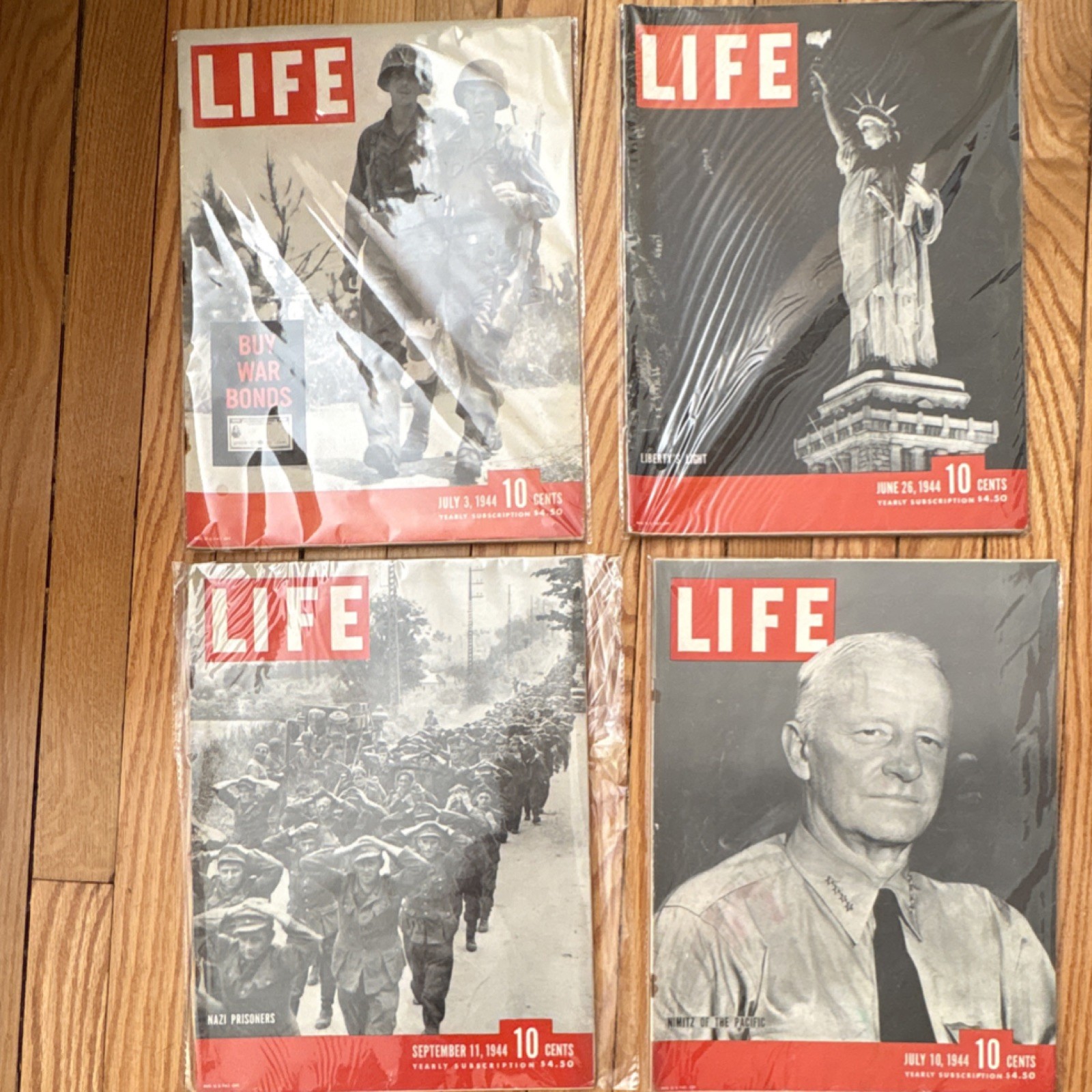 Life Magazine Lot 1944 Illustrated WWII War History News Issues