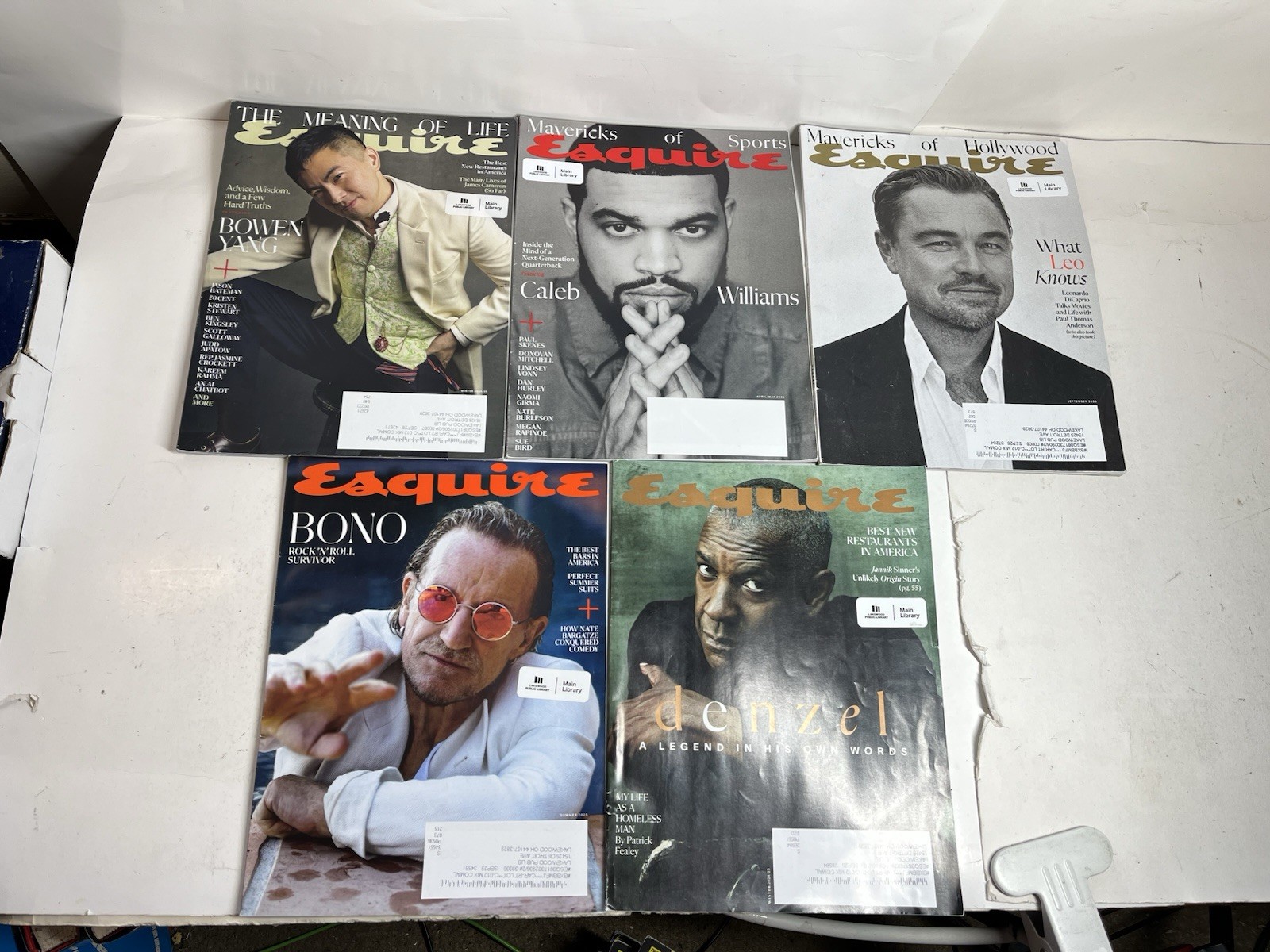 Esquire Magazine 2025 Lot Of 5 Issues Ex-Library Mixed Months Summer Winter