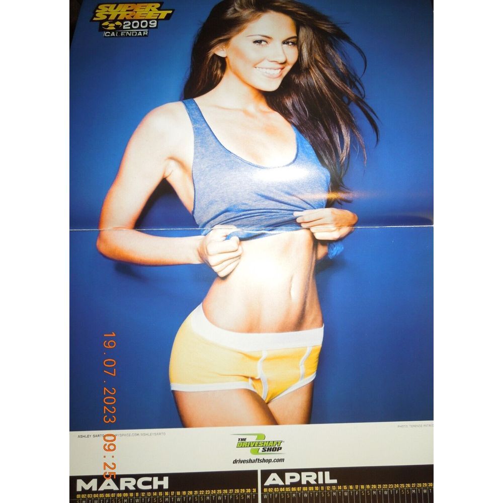 SUPER STREET 2009 CALENDAR melyssa grace ASHLEY SARTO alicia whitten NICOLETTE
