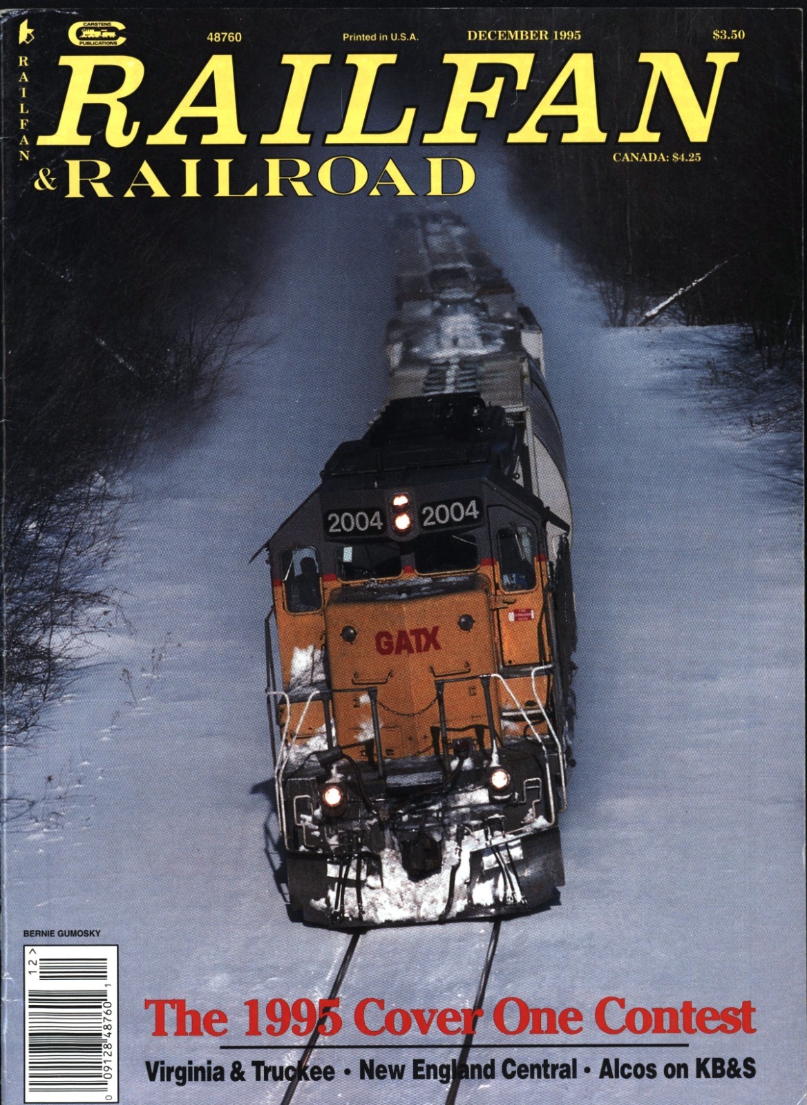 Railfan & Railroad Magazine December 1995 Virginia Truckee; New England Central