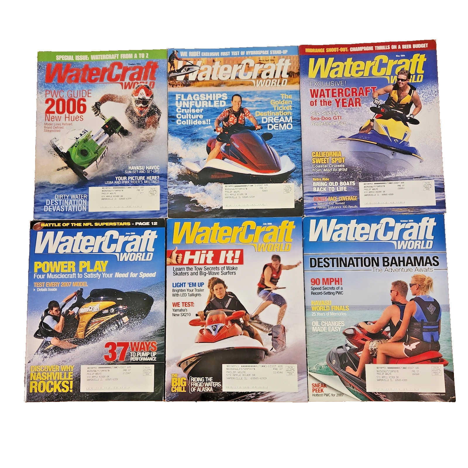 Watercraft World Magazine Lot 6 2006 PWC Sea Doo WaveRunner Kawasaki Jet Ski