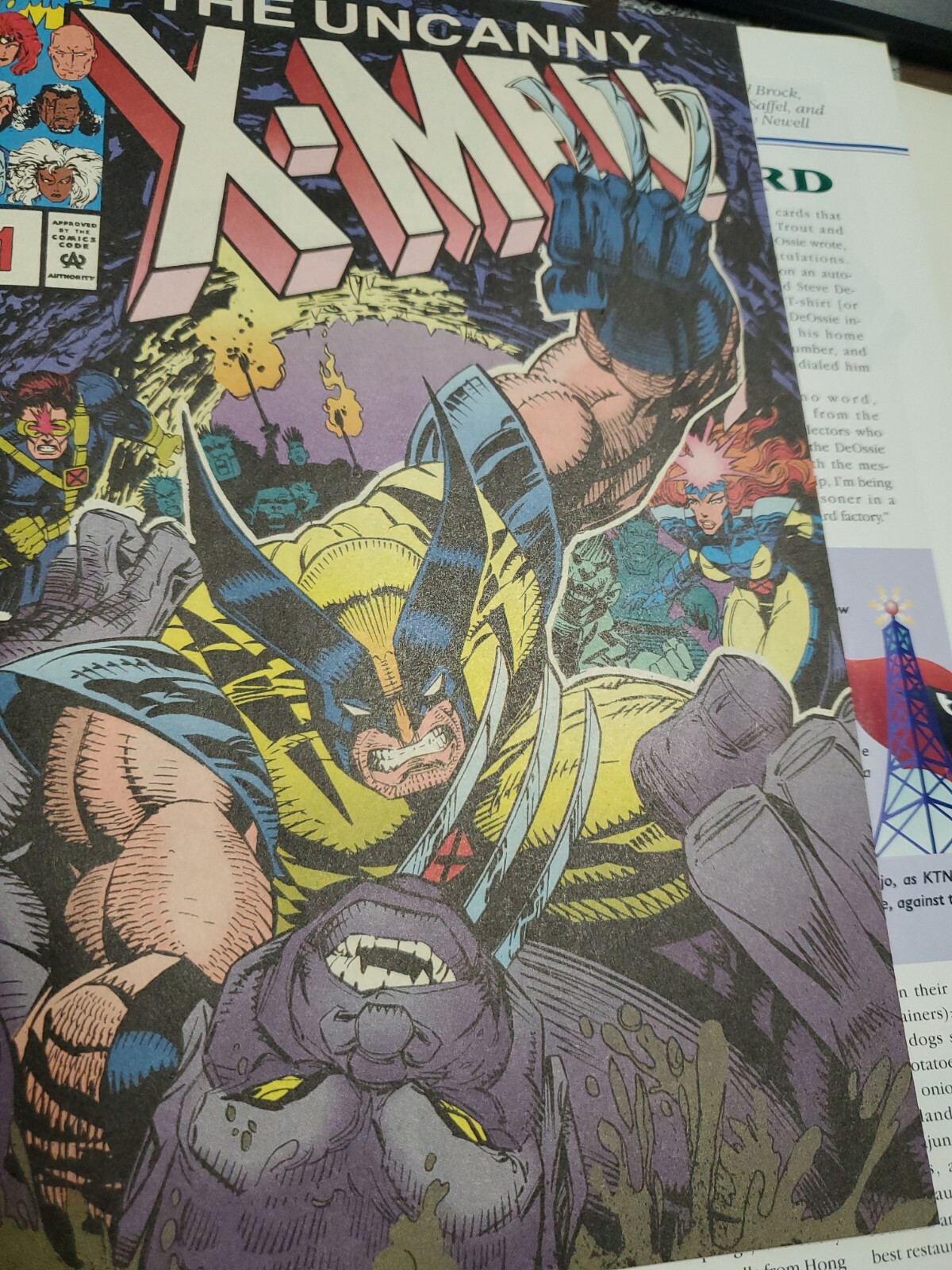 Pro Action Kickoff Issue # 1 (Marvel/NFL 1994) X-Men Comic Fleer Card Sheet 28d1