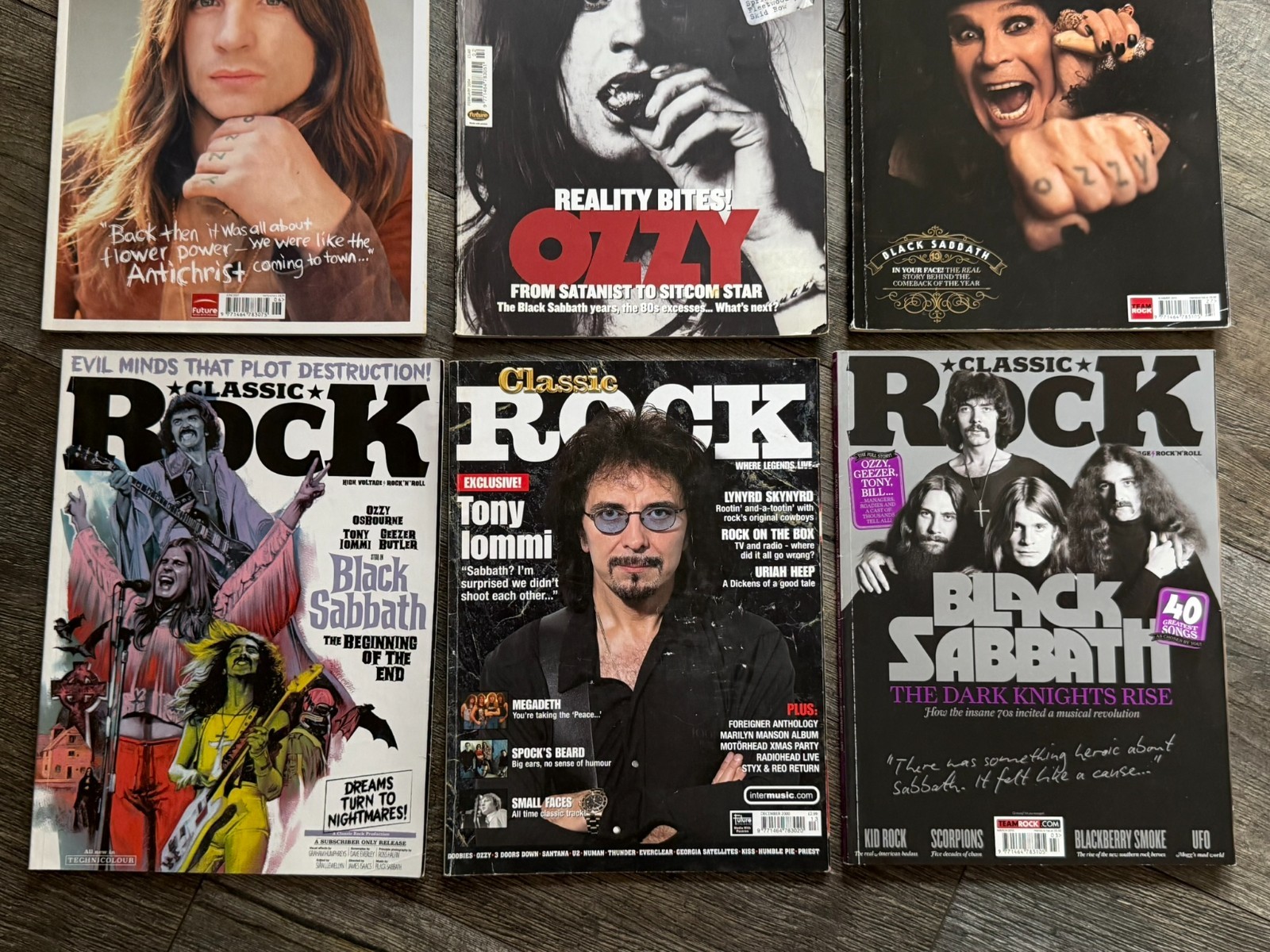 Black Sabbath Magazine 7pc Lot Classic Rock Magazine Tony Iommi Book Ozzy