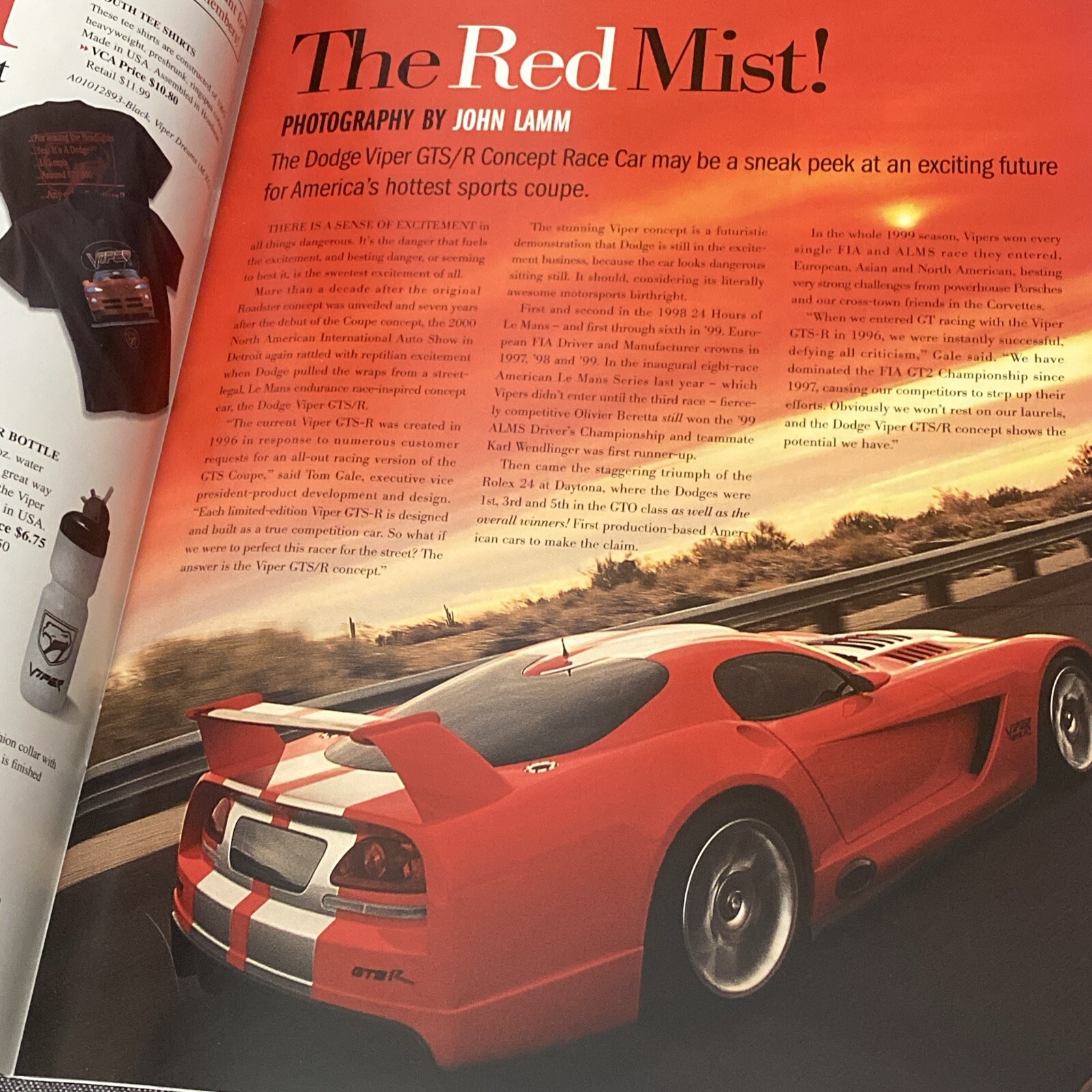 Viper Quarterly Magazine Spring Issue 2000 Dodge Viper Mag Volume 6 #2 Red Mist!