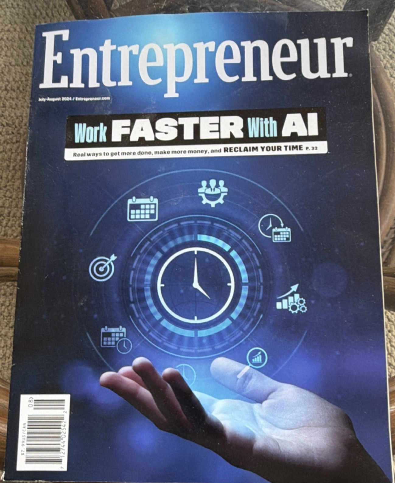 Entrepreneur Magazine Jul/Aug 2024 Work Faster With AI Illustrated