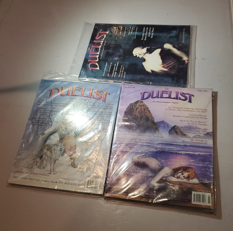 DUELIST MAGAZINE #3 #5 #6 Factory Sealed MTG Promo Cards Posters Companion RARE