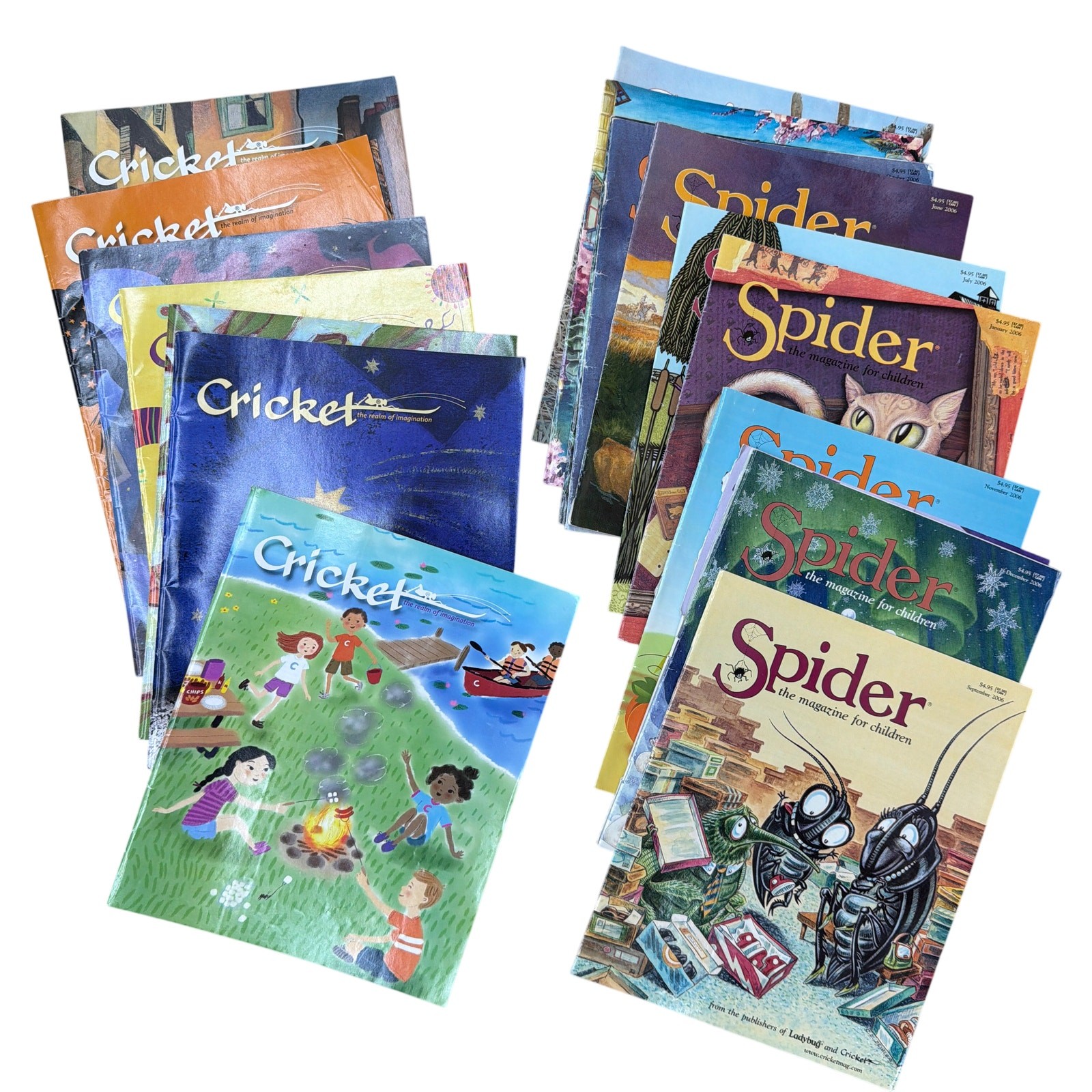 Spider and Cricket Children’s Magazines Lot of 18 2006-2012