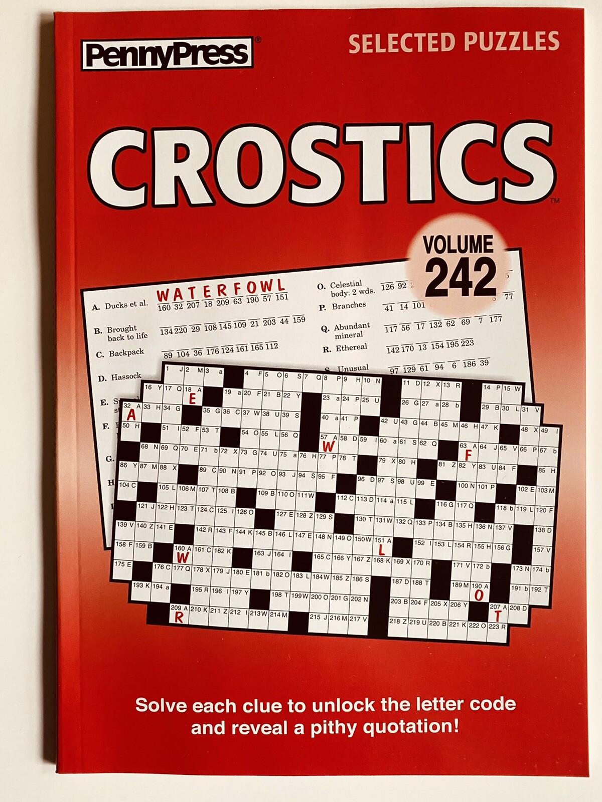 Lot of 2 CROSTICS Penny Press DELL Selected Puzzle Variety quotation letter code
