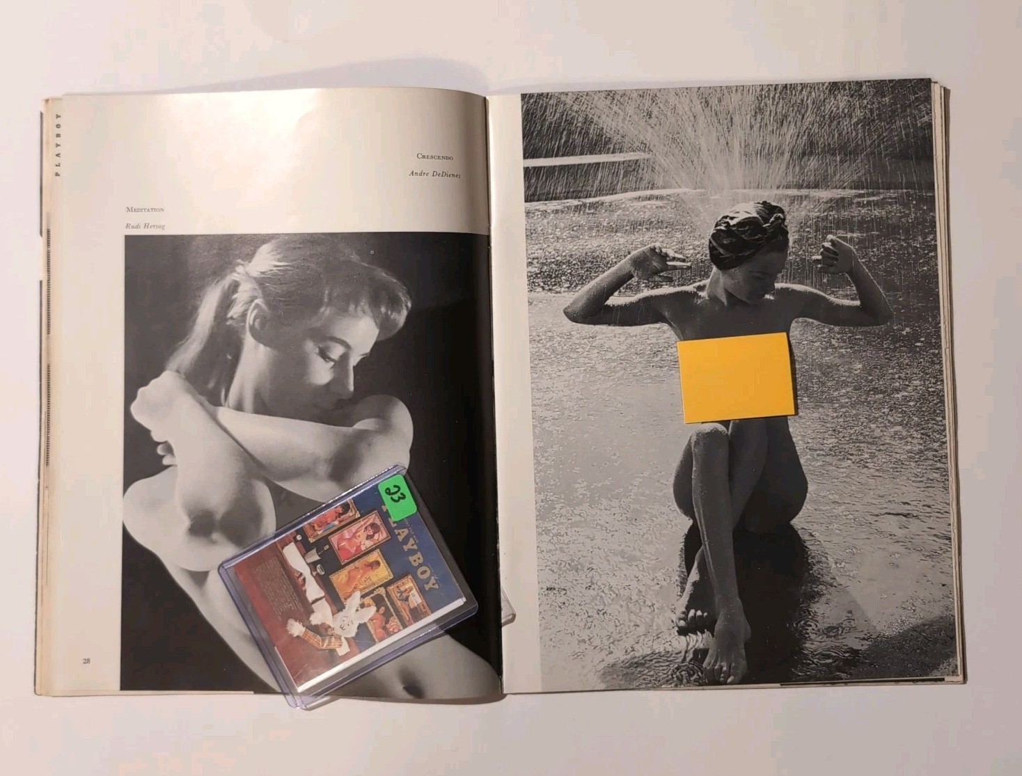 Playboy Magazine January 1954. Bonus centerfold! 8 extra pages of photos! Unique