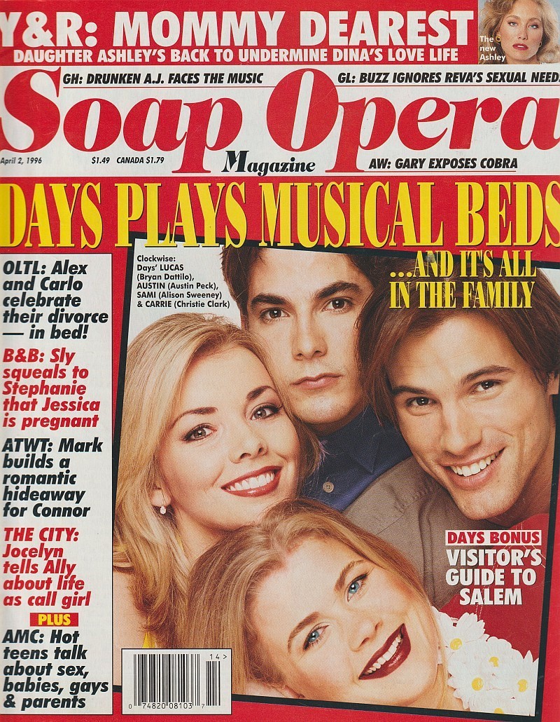 Soap Opera Magazine April 2, 1996 CHRISTIE CLARK-MARJ DUSAY-JENNIFER LOVE HEWITT