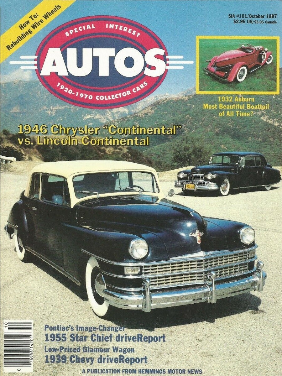 1946 Lincoln Continental vs 1947 Chrysler, in Special Interest Auto Magazine