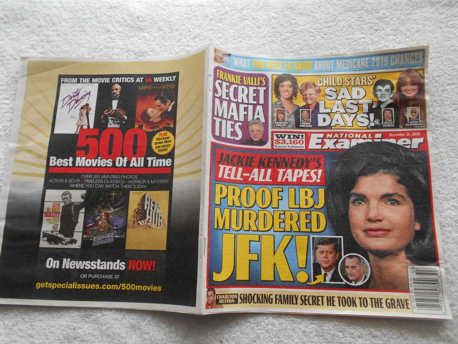 NATIONAL EXAMINER Magazine-DEC 31,2018-PROOF LBJ MURDERED JFK!