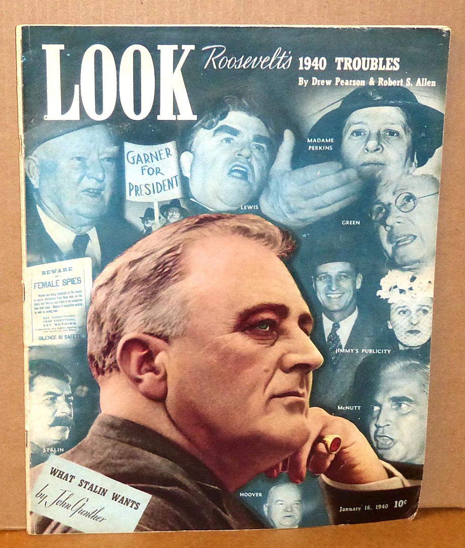 Franklin Roosevelt cover Look Magazine January 16, 1940 stalin