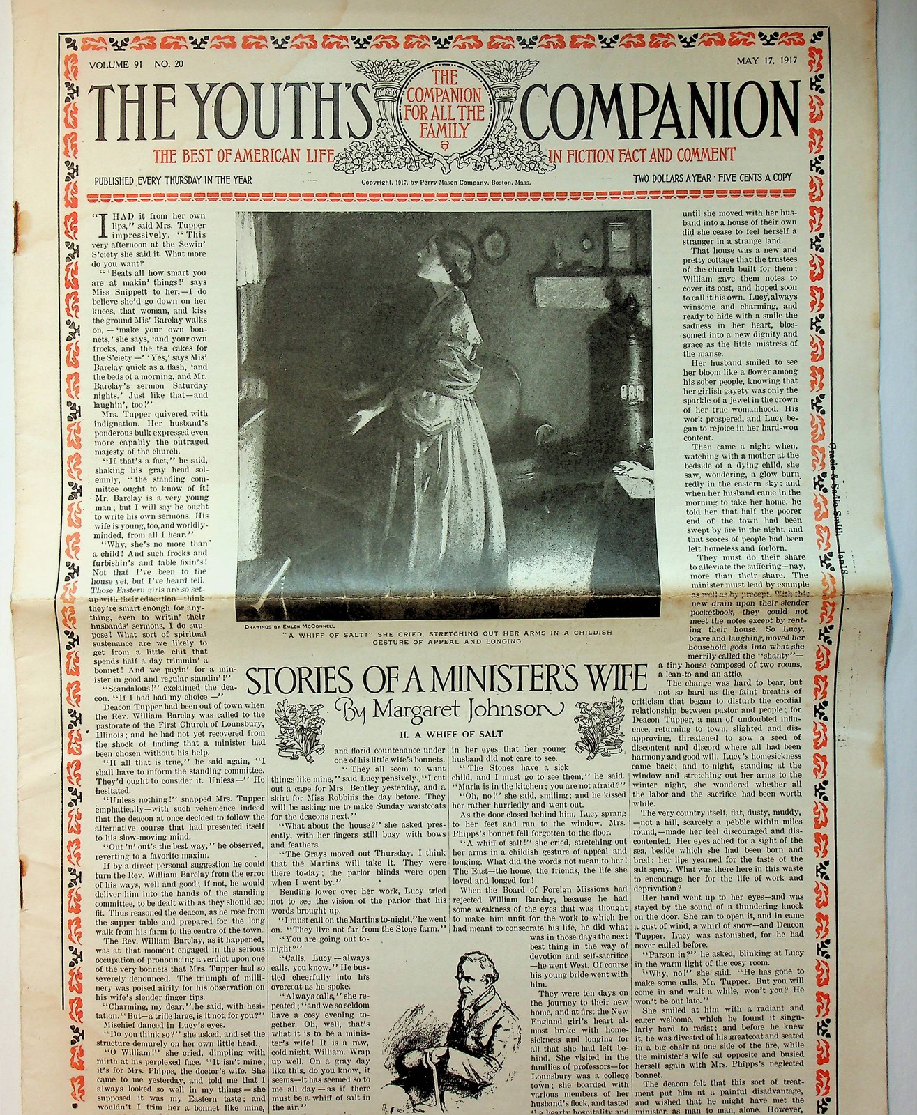 Youth’s Companion Magazine May 17 1917 GD Low Grade
