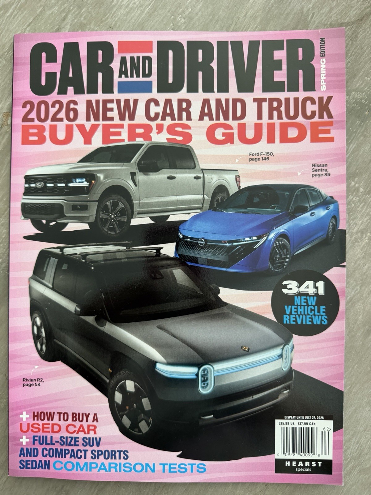 CAR AND DRIVER MAGAZINE 2026 Spring Edition NEW CAR AND TRUCK BUYER’S GUIDE