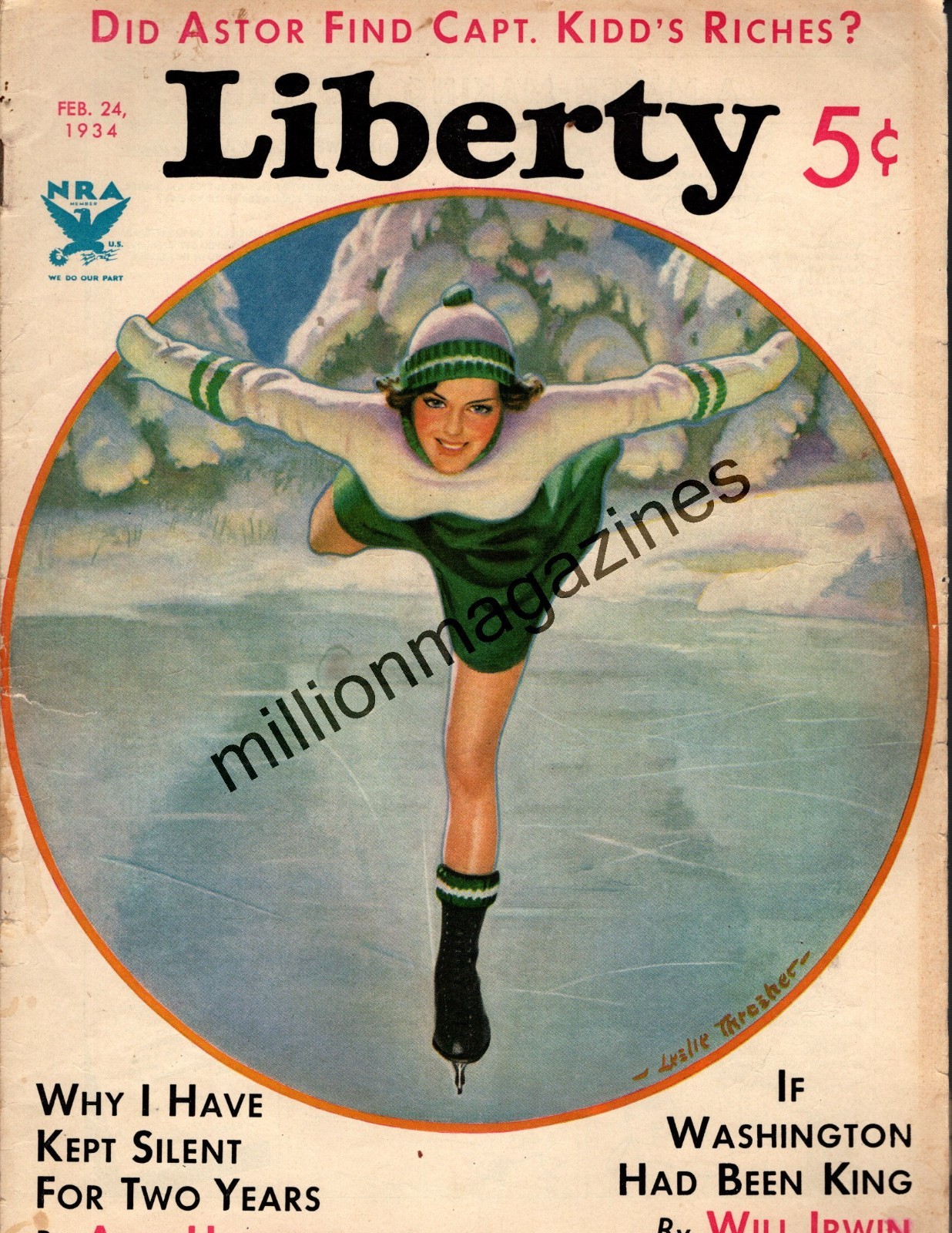 1934 Liberty – February 24 – Douglas Fairbanks and Mary Pickford; G Washington