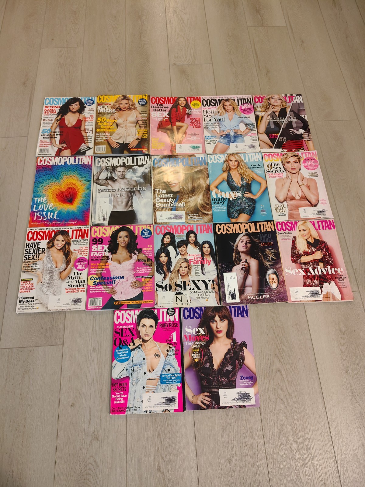 Lot of 17 Cosmopolitan Magazines 2005 to 2017