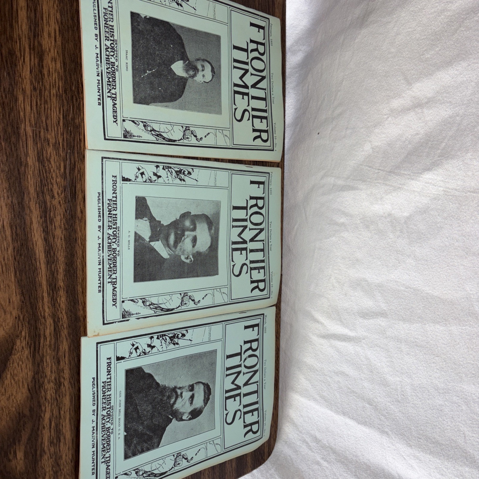 Frontier Times – Old West History 1933 Magazine Lot Vol 10 Nos 4,5,6 King, Mills