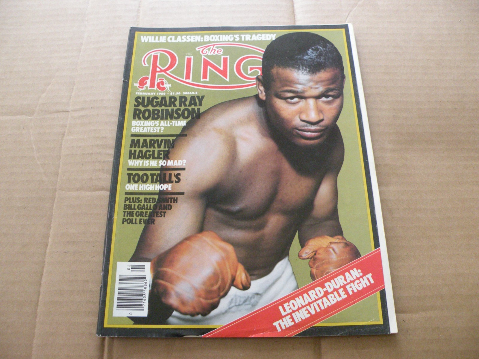 The Ring Magazine February 1980 Sugar Ray Robinson Willie Classen Marvin Hagler