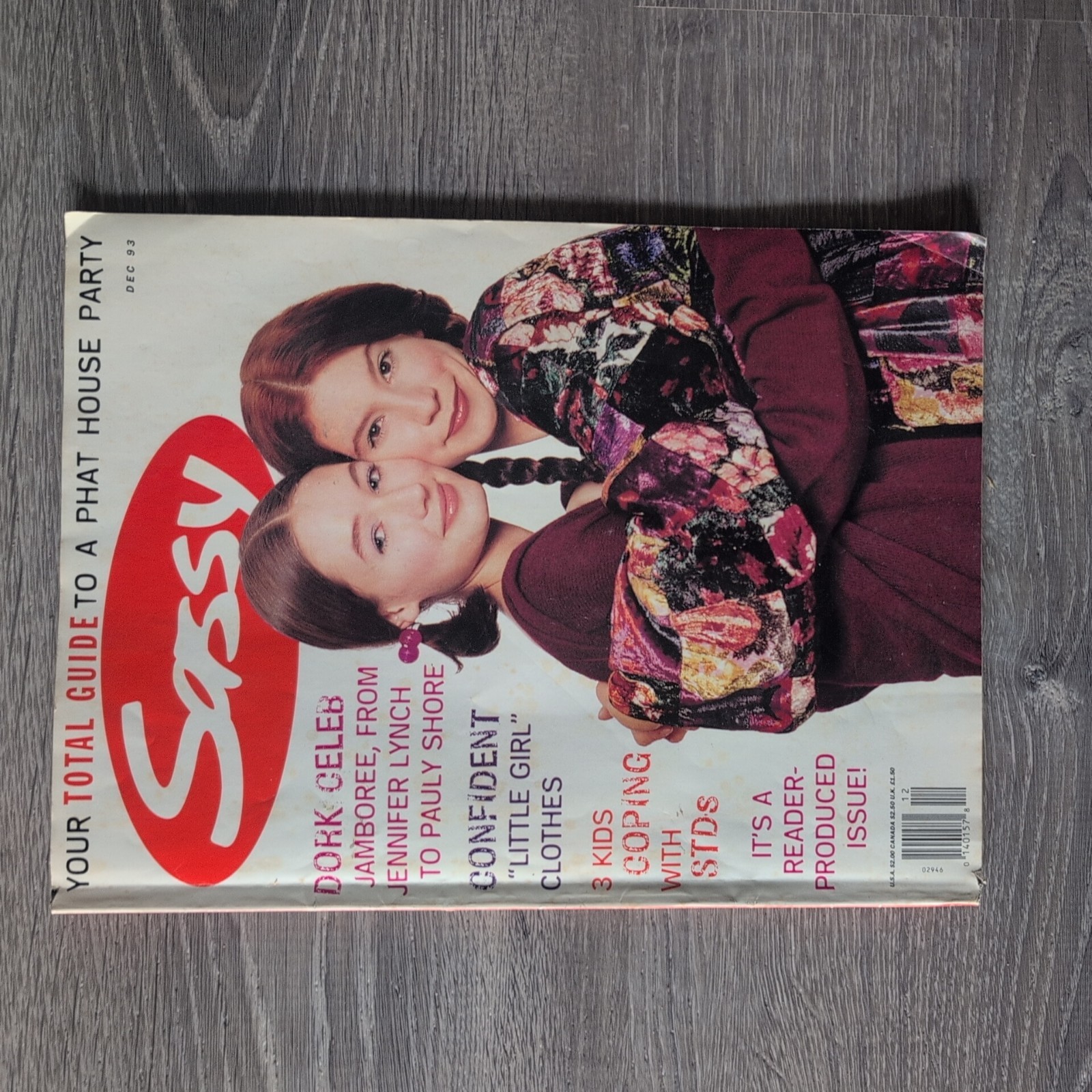 Vintage Sassy Magazine December 1993 90s Teen Fashion Nostalgia Jennifer Lynch
