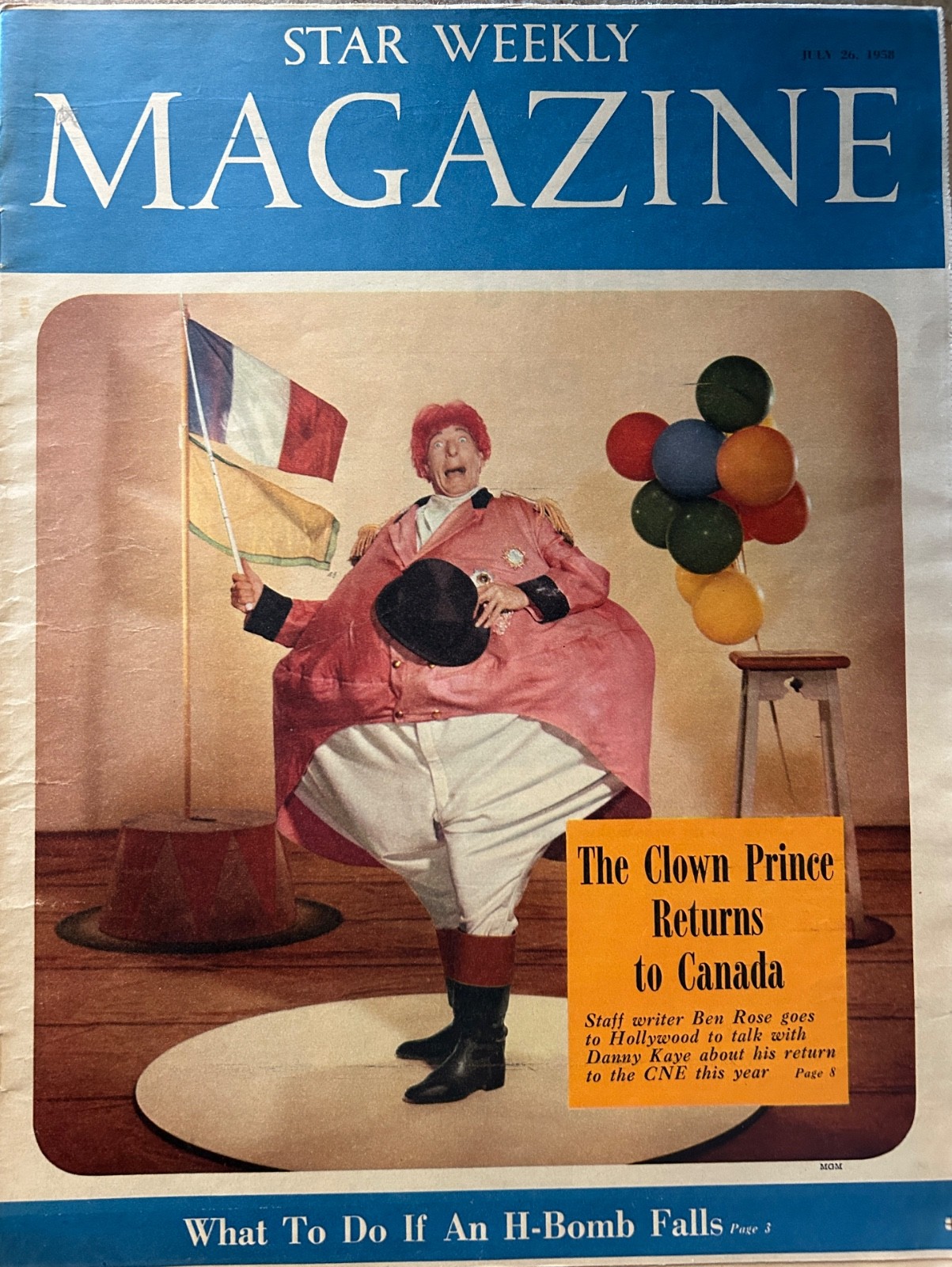 The Star Weekly Magazine – Clown Prince Danny Kaye – July 1958