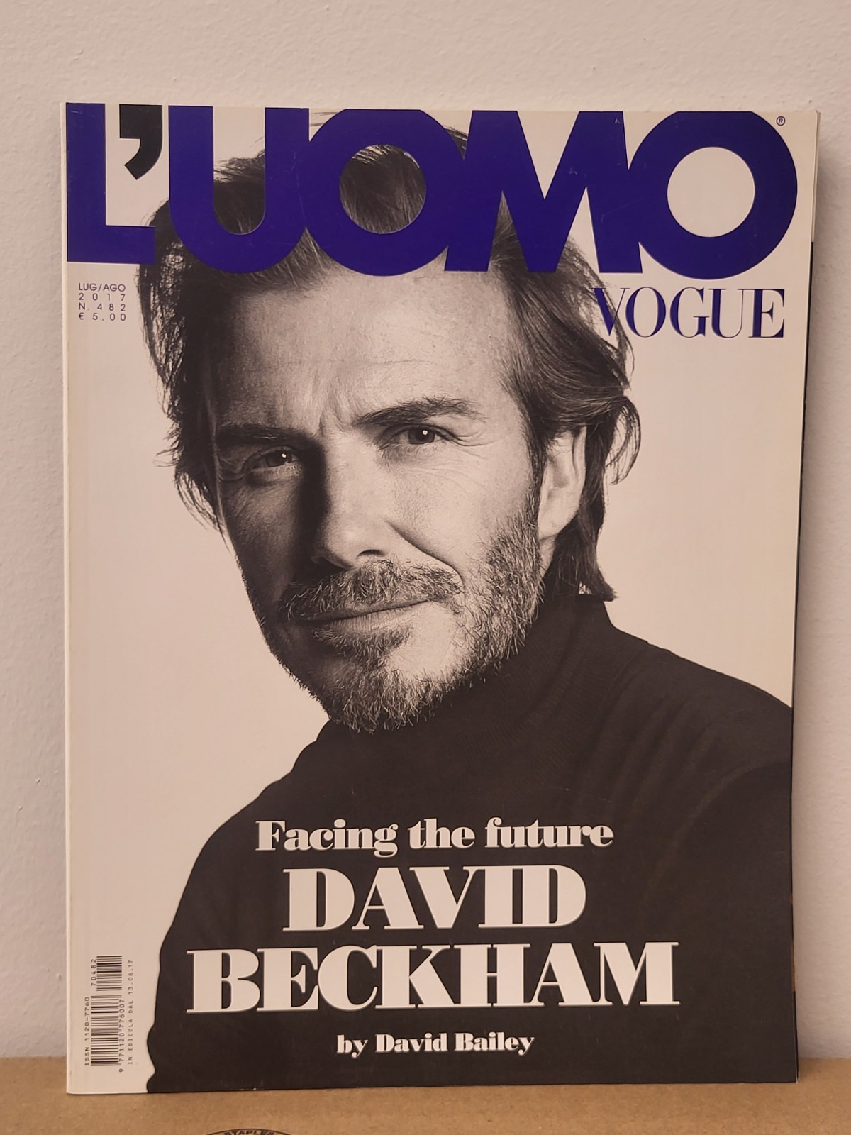 L’Uomo Vogue (Italy) David Beckham Cover July-Aug 2017 Italian Unopened Fashion