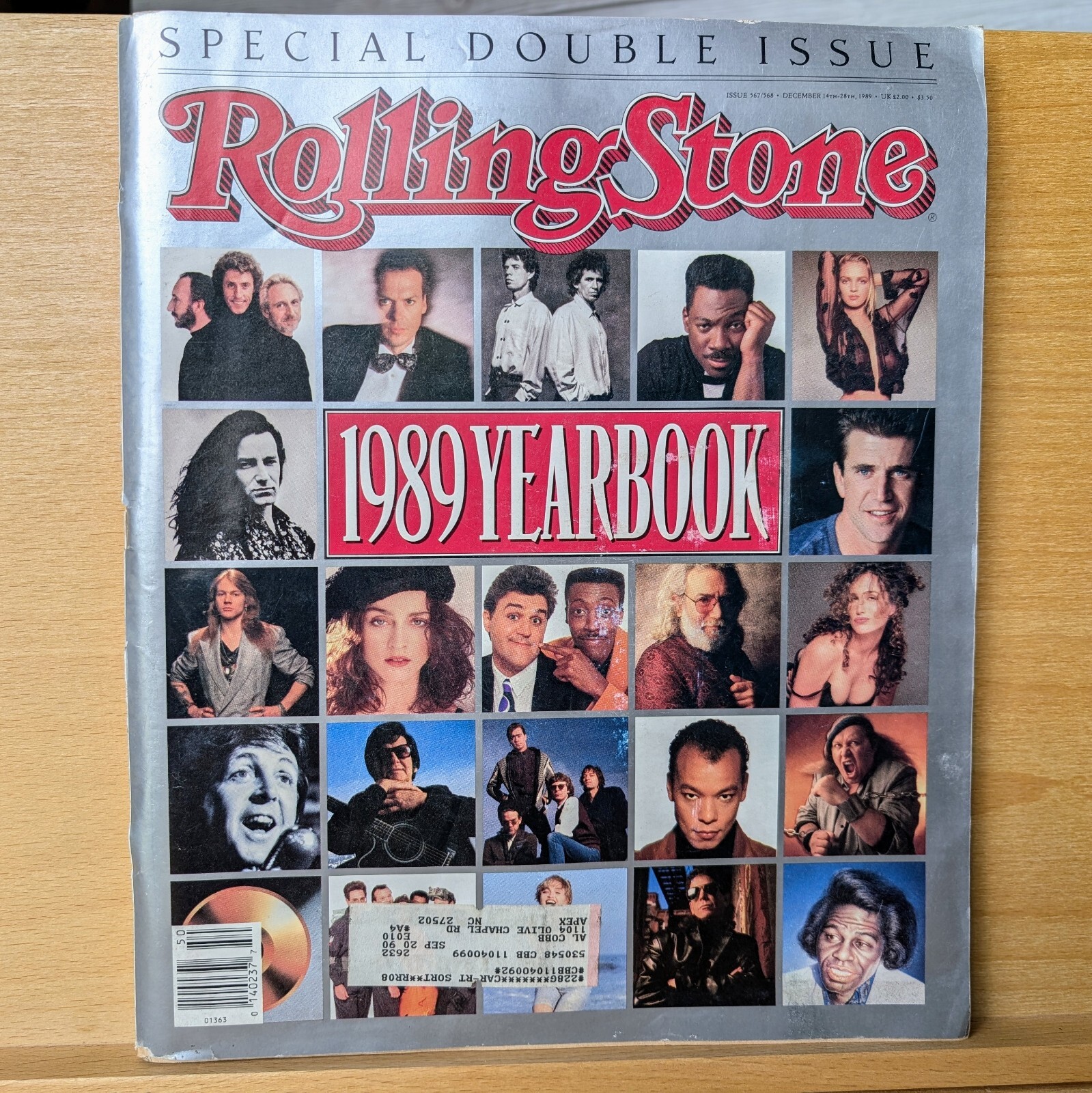 Rolling Stone Magazine Issue 567/568 December 14 1989 Yearbook DETACHED COVER