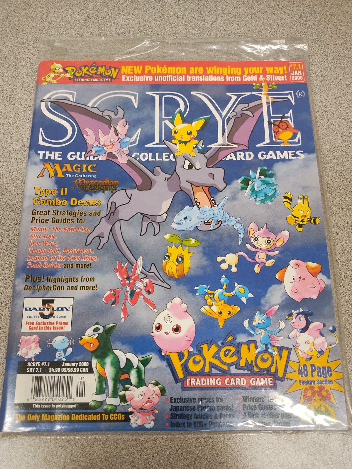 SCRYE MAGAZINE Sealed vtg 34 7.1 Jan 2000 MAGIC THE GATHERING Pokemon SEALED NEW