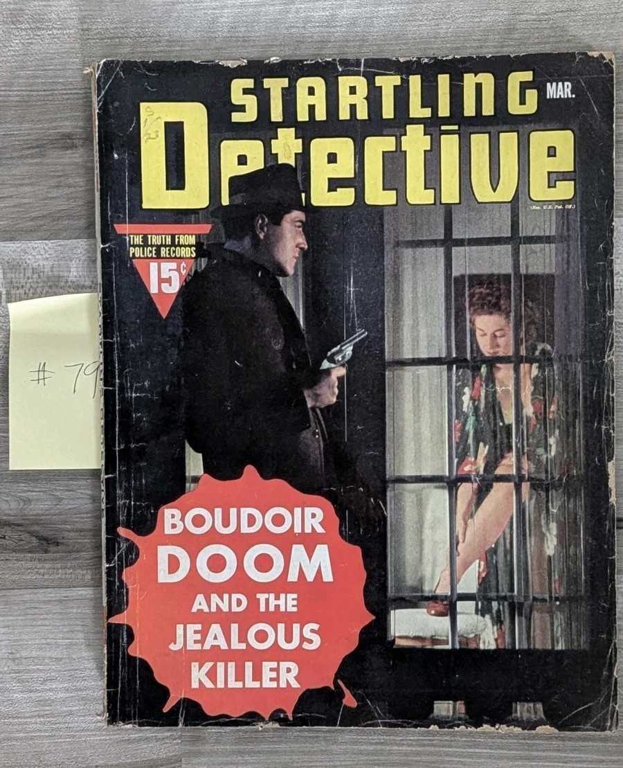 Startling Detective March 1942 Boudoir Doom And The Jealous Killer Pulp Magazine
