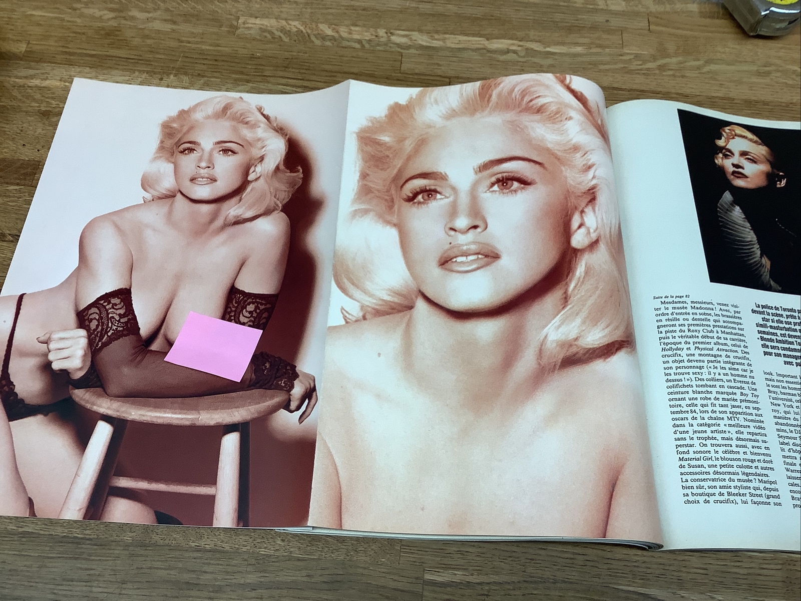 MADONNA FRENCH MAX MAGAZINE FRANCE 1991 STEVEN MEISEL Promo Poster Attached