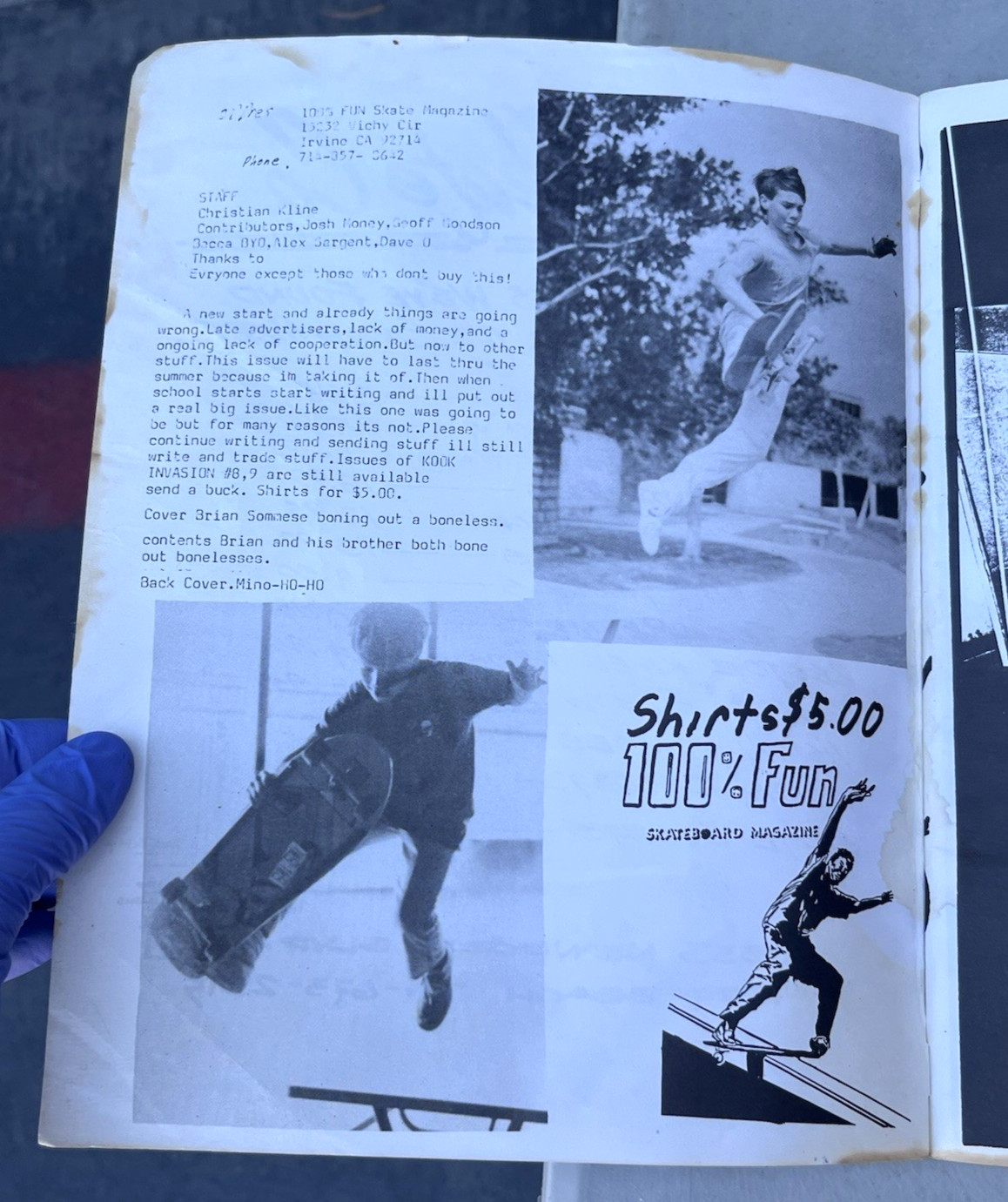 Vintage Skate Magazine Issue 1 #1 Skateboarding 100% Pure Fun Skateboard Zine
