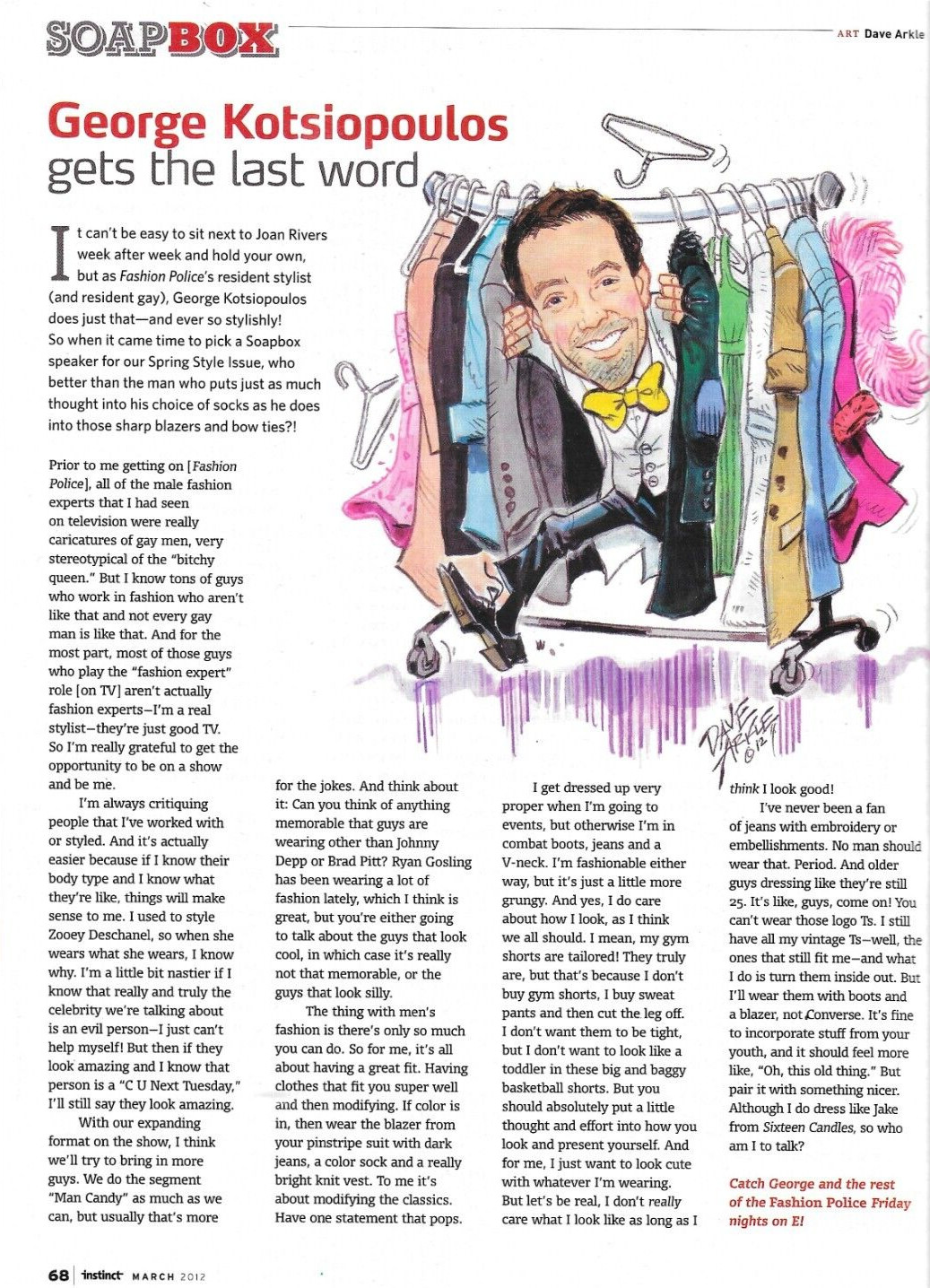 Instinct Magazine Steve Espinosa Runway Fashion Trends Sydney George Kostopoulos