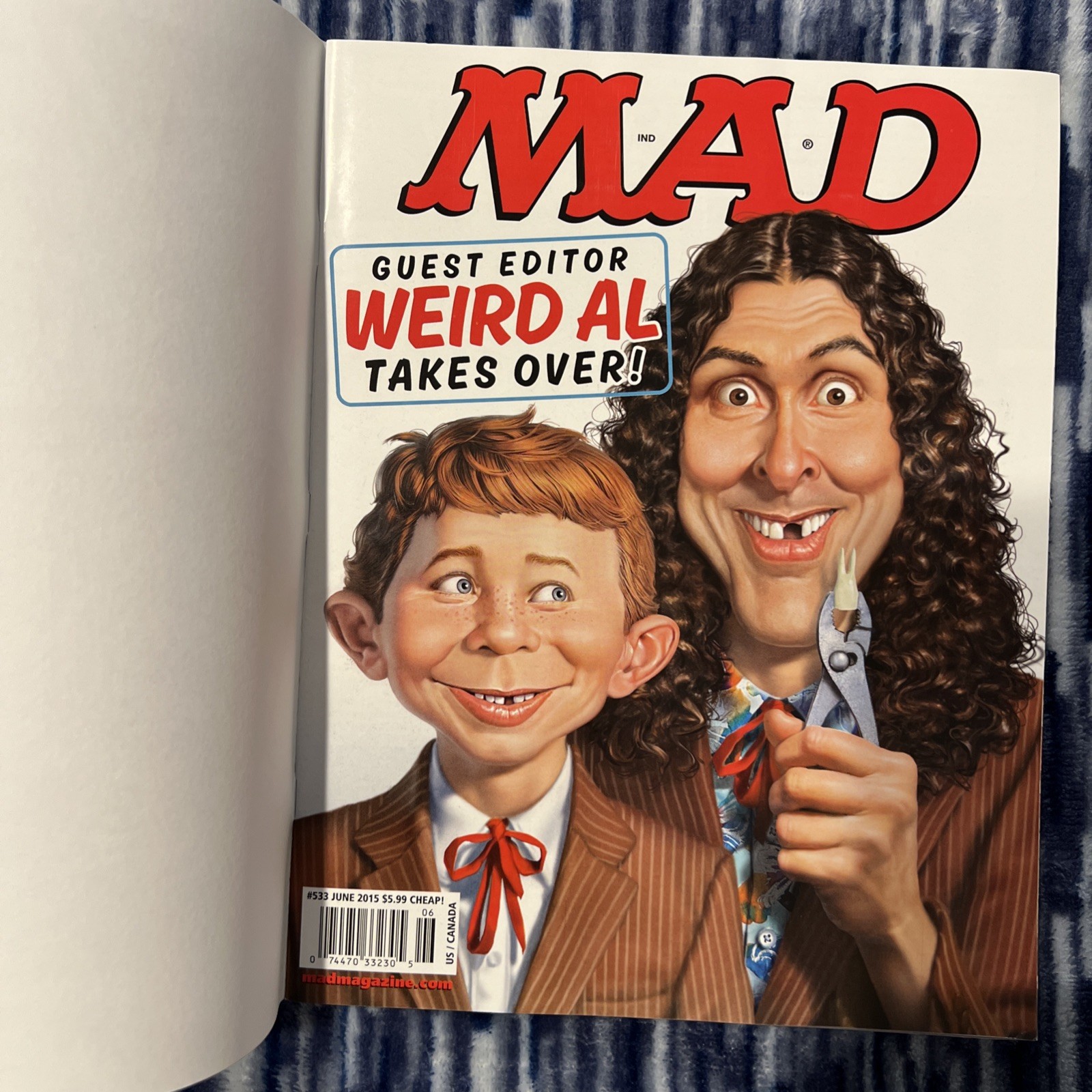 MAD Magazine 533 2015 June Weird Al Takes Over With Subscription Cover Like New