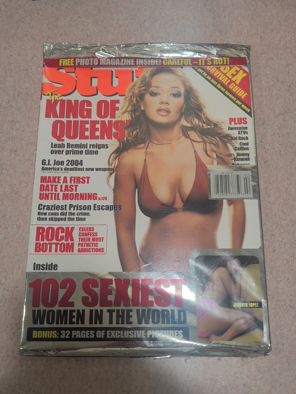 LEAH REMINI – STUFF MAGAZINE – FEBRUARY 2002 – BRAND NEW & SEALED!