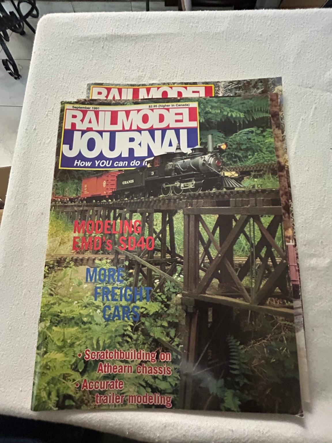 Rail Model Journal Magazine September 1991 Modeling EMD SD40 Overland