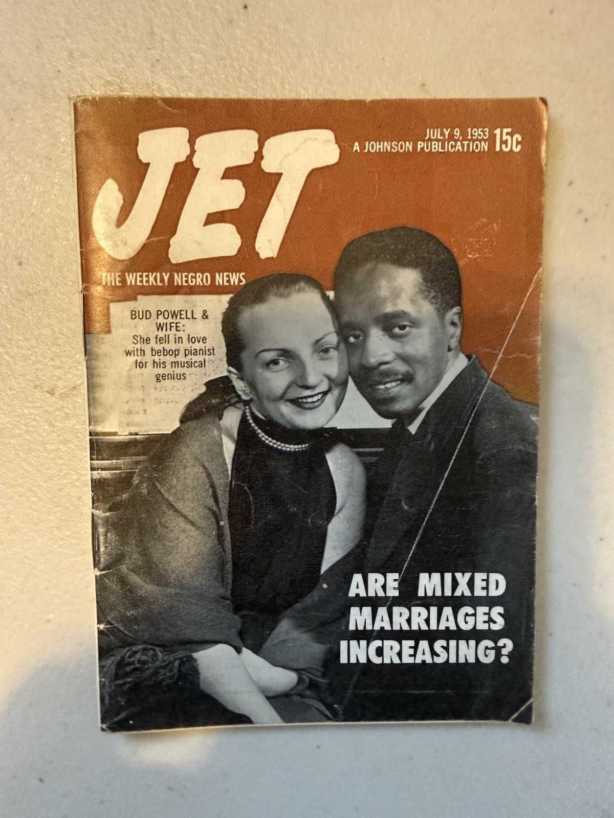 1953 July 9th JET Magazine, Bud Powell & Wife, Mix Marriage