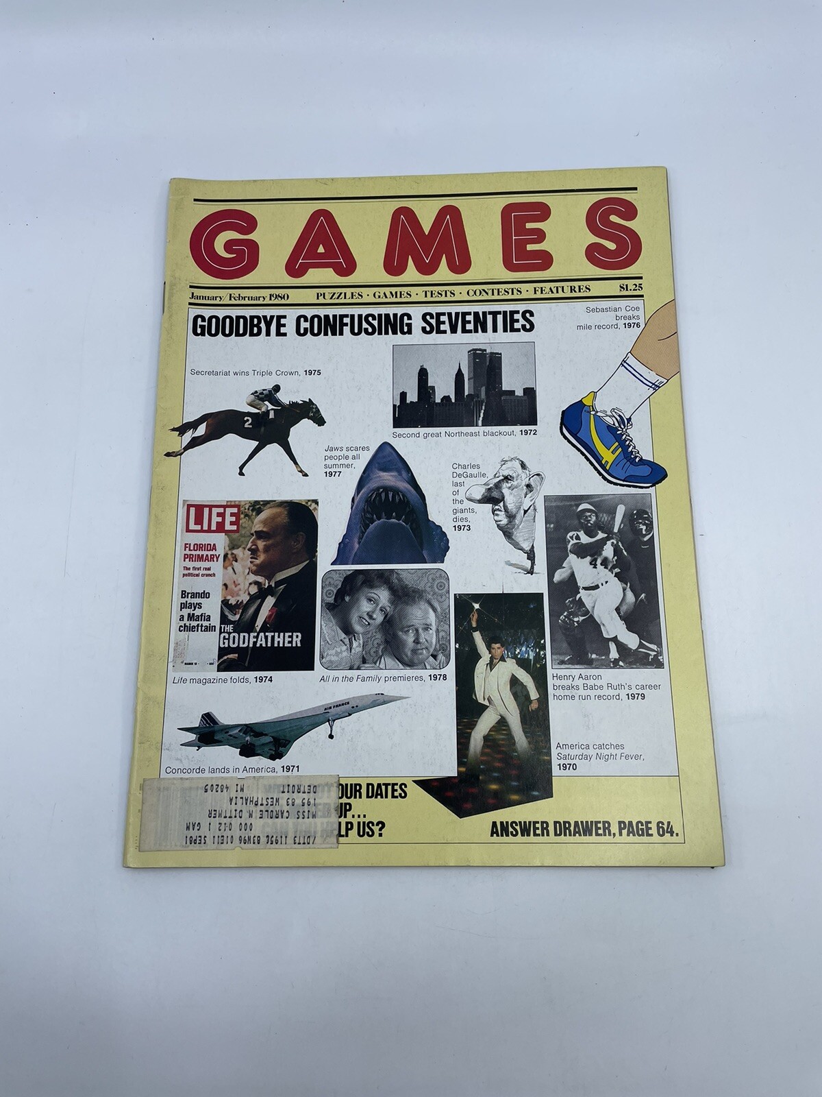 Games Magazine Vintage 1980 January/ February Crosswords Word Find Puzzle