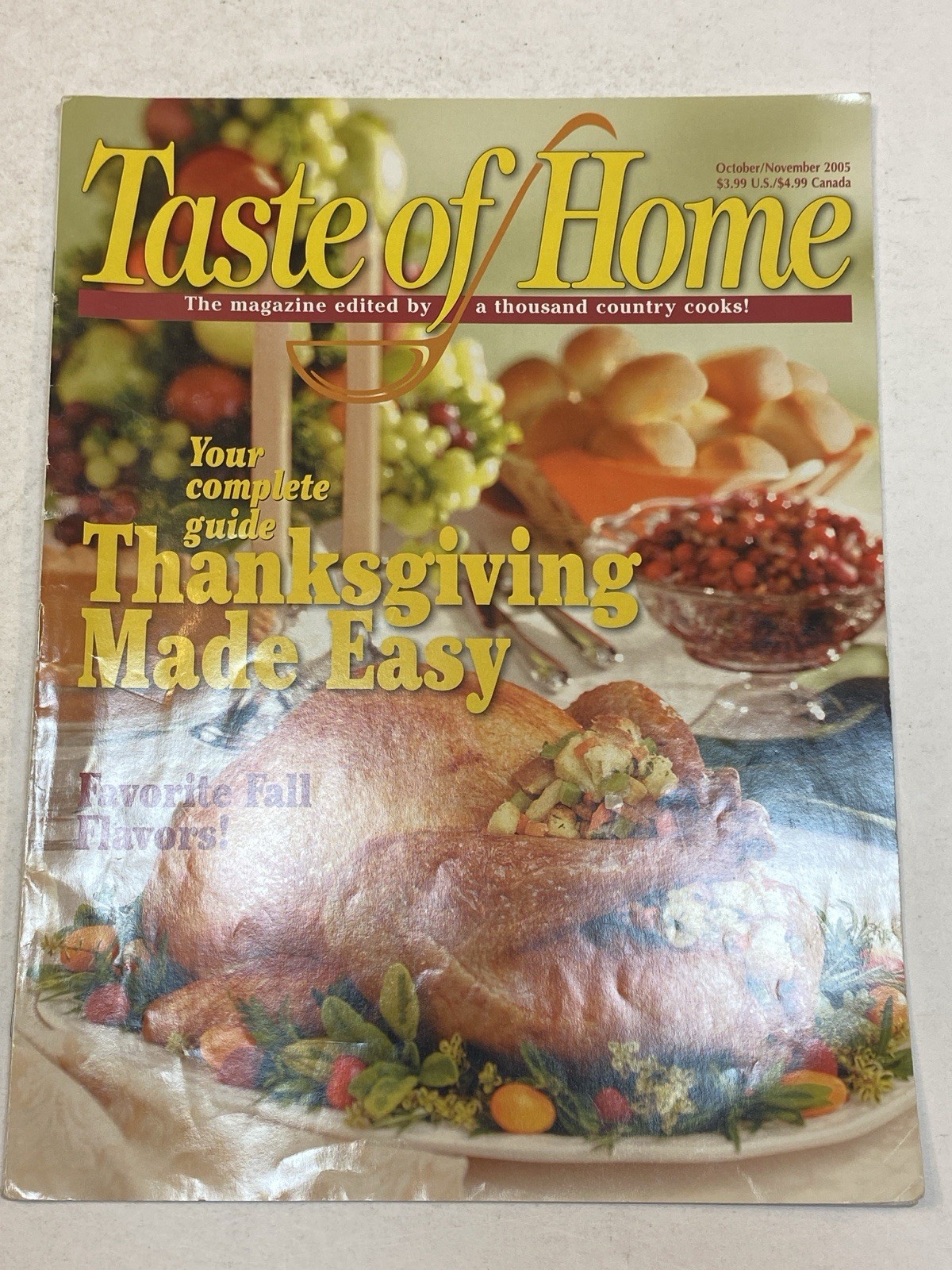 Taste of Home Magazine Oct Nov 2005 Thanksgiving Holiday Cooking Made Easy Fall