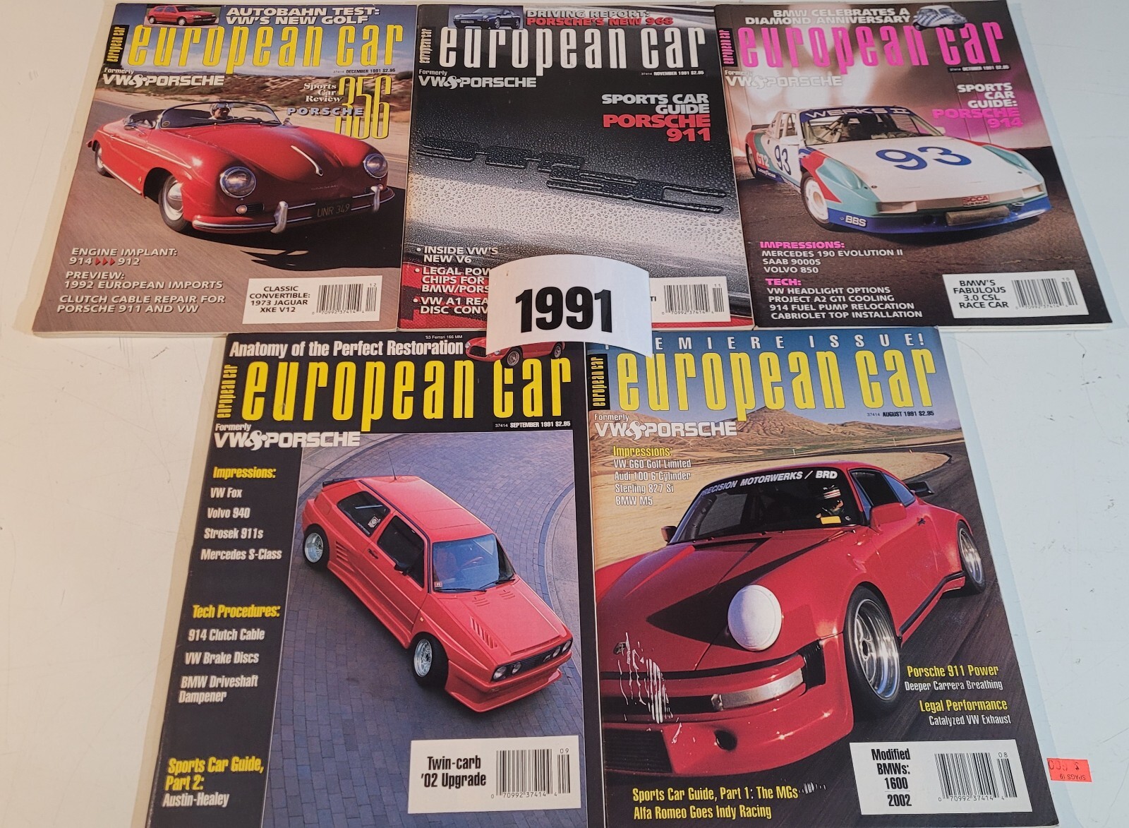 EUROPEAN CAR (Primedia) Magazine (Formerly VW & Porsche) Lots (’90s – 2000s)