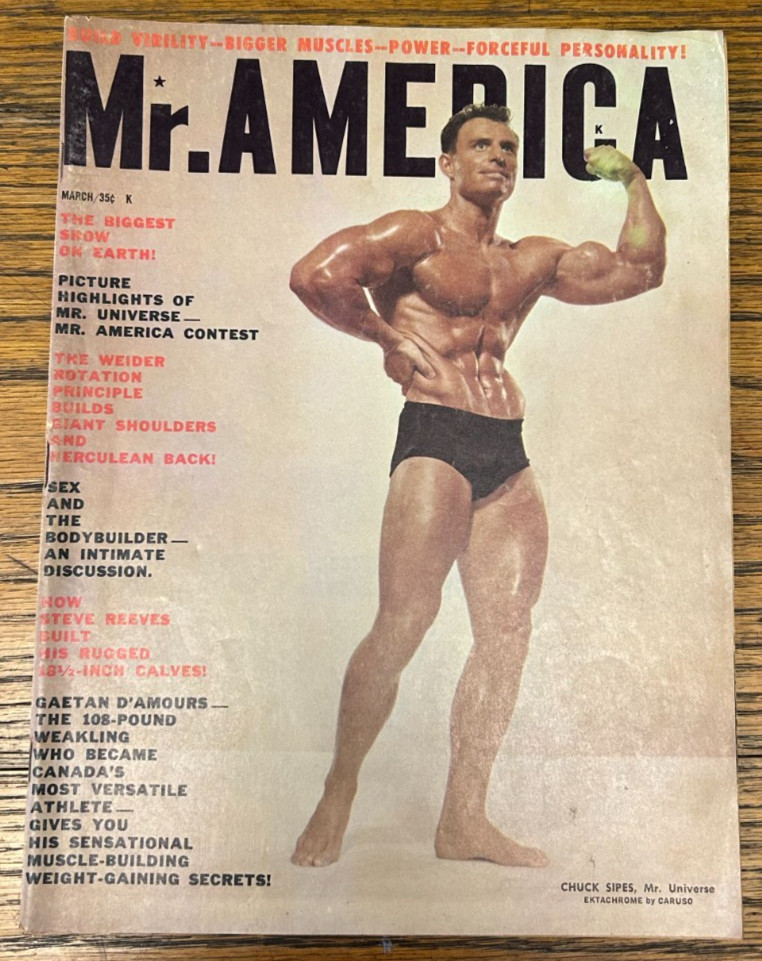 Mr. America Bodybuilding Magazine Mr. Universe Edition Chuck Sipe March 1961
