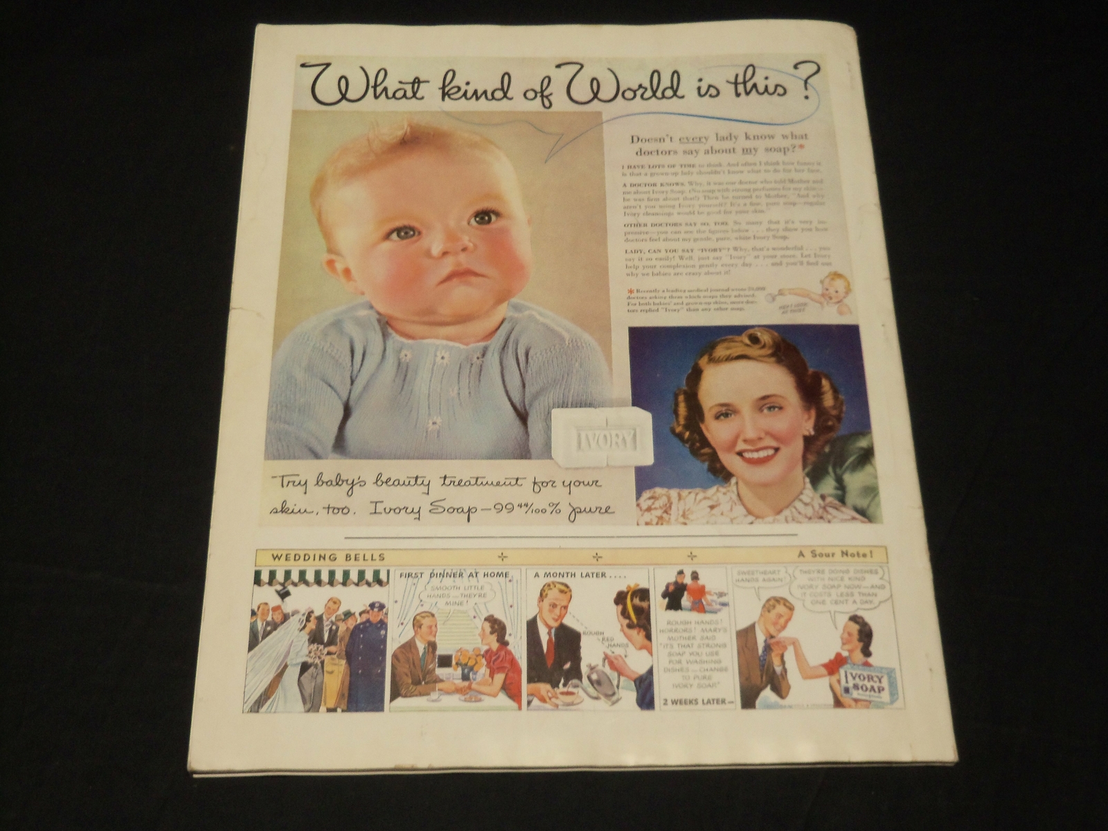 1940 JANUARY WOMAN’S HOME COMPANION MAGAZINE – BEAUTIFUL FRONT COVER – F 567G