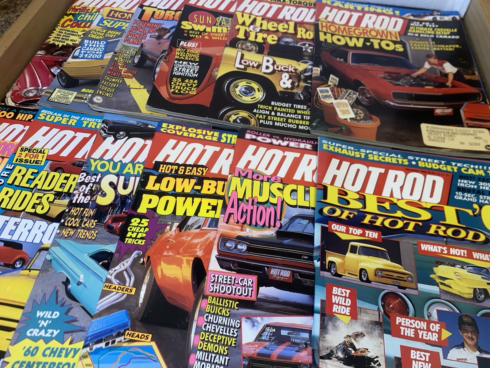 Hot Rod Magazine 1990 Full Year Lot Set Of 12 Issues w Swimsuit Issue ~VG PLUS+
