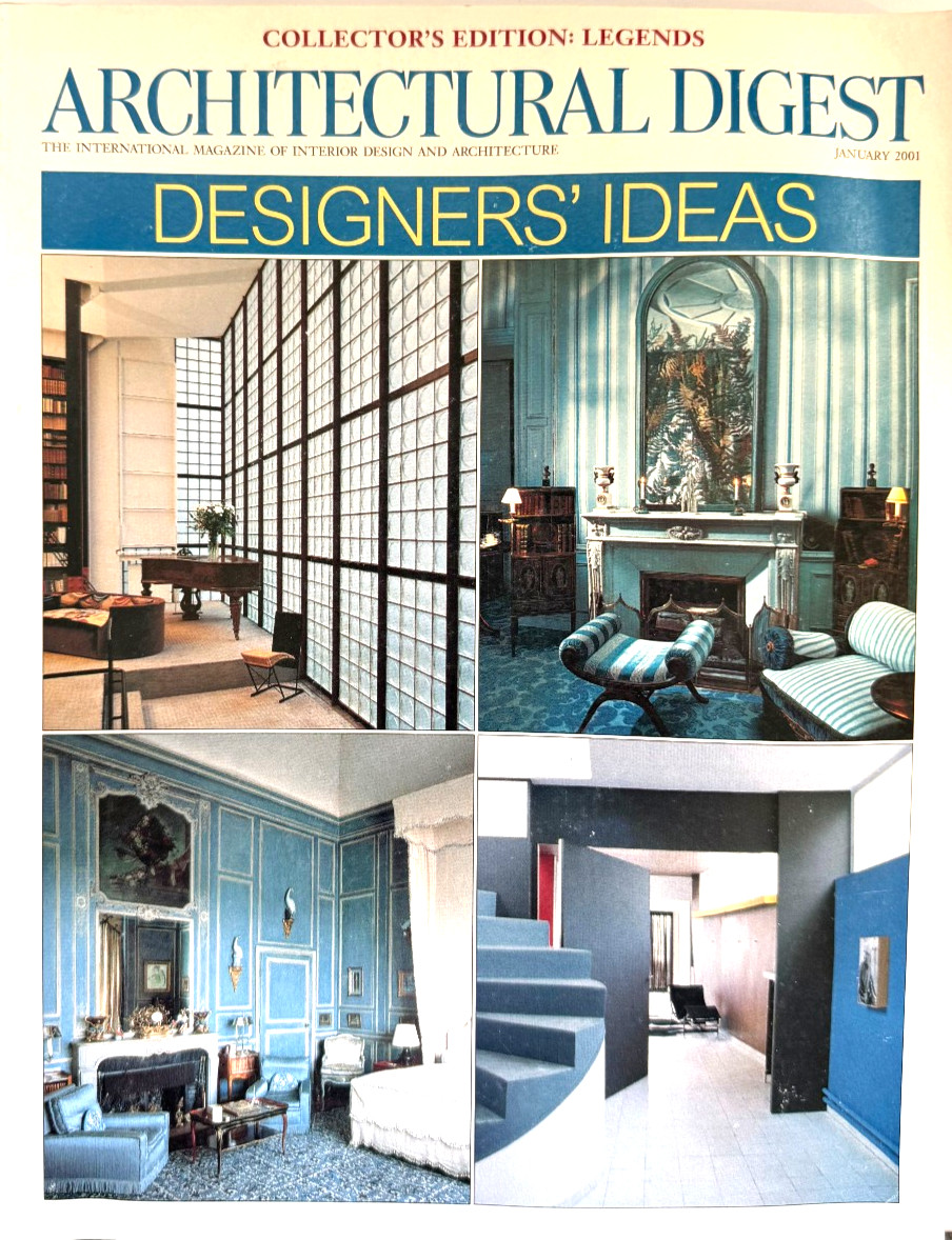 Architectural Digest January 2001 Mario Buatta Mimi London Jacques Grange