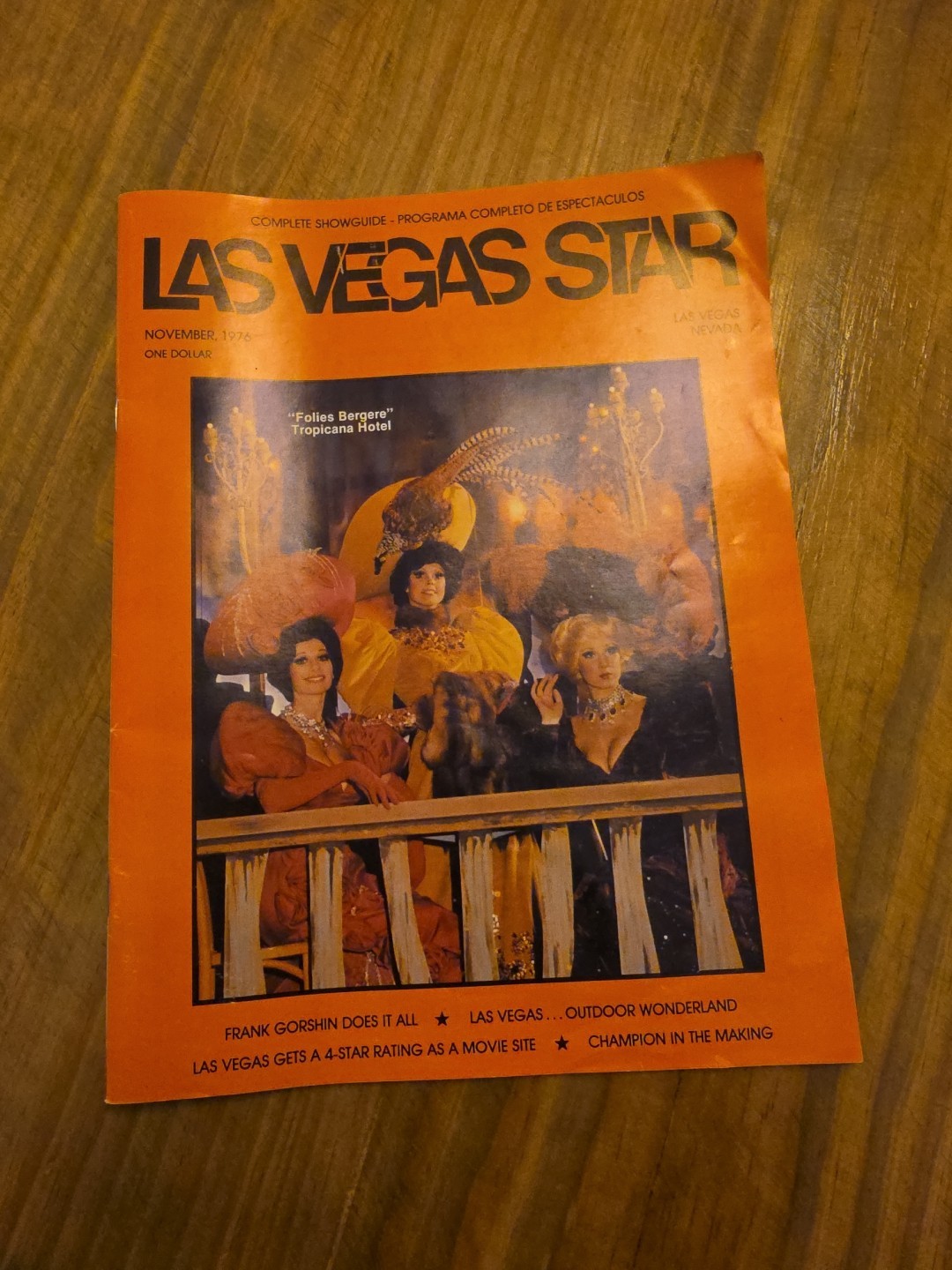 Vintage Las Vegas Star Magazine November 1976 Show Guide Collectible