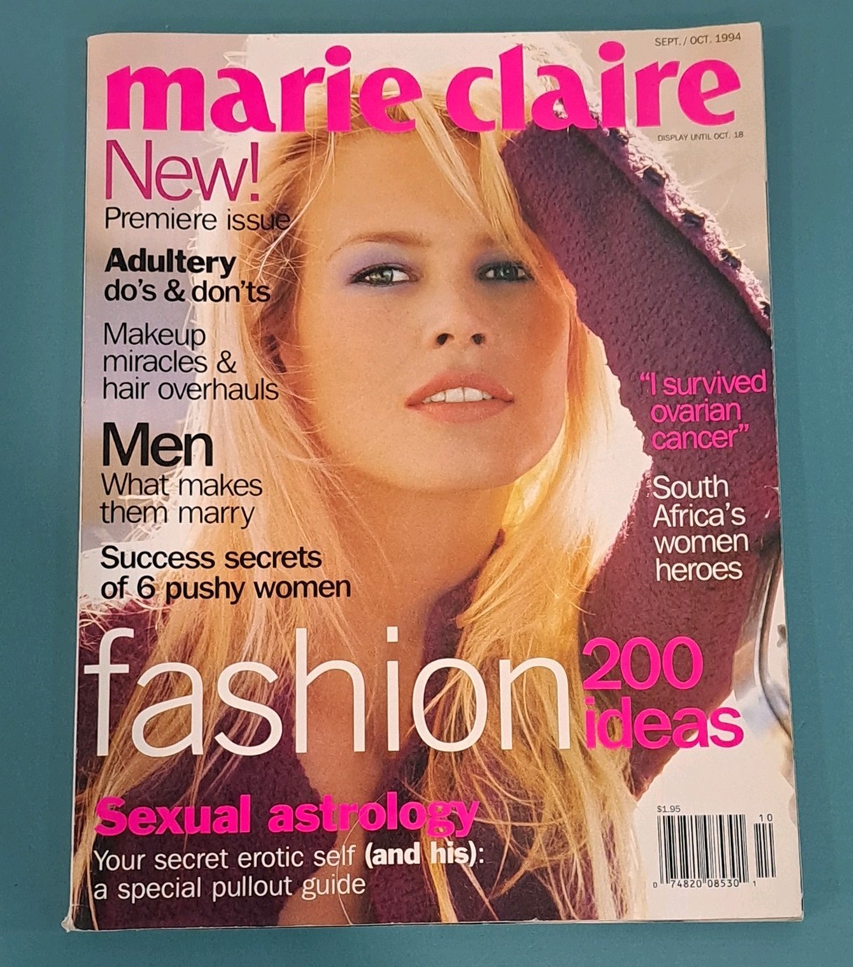Marie Claire Claudia Schiffer Sept/Oct 1994 Fashion Magazine