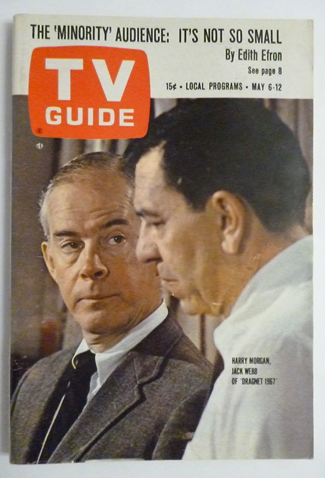 L.A. May 6 1967 TV Guide DRAGNET Webb Harry Morgan John Banner Barbara Hershey