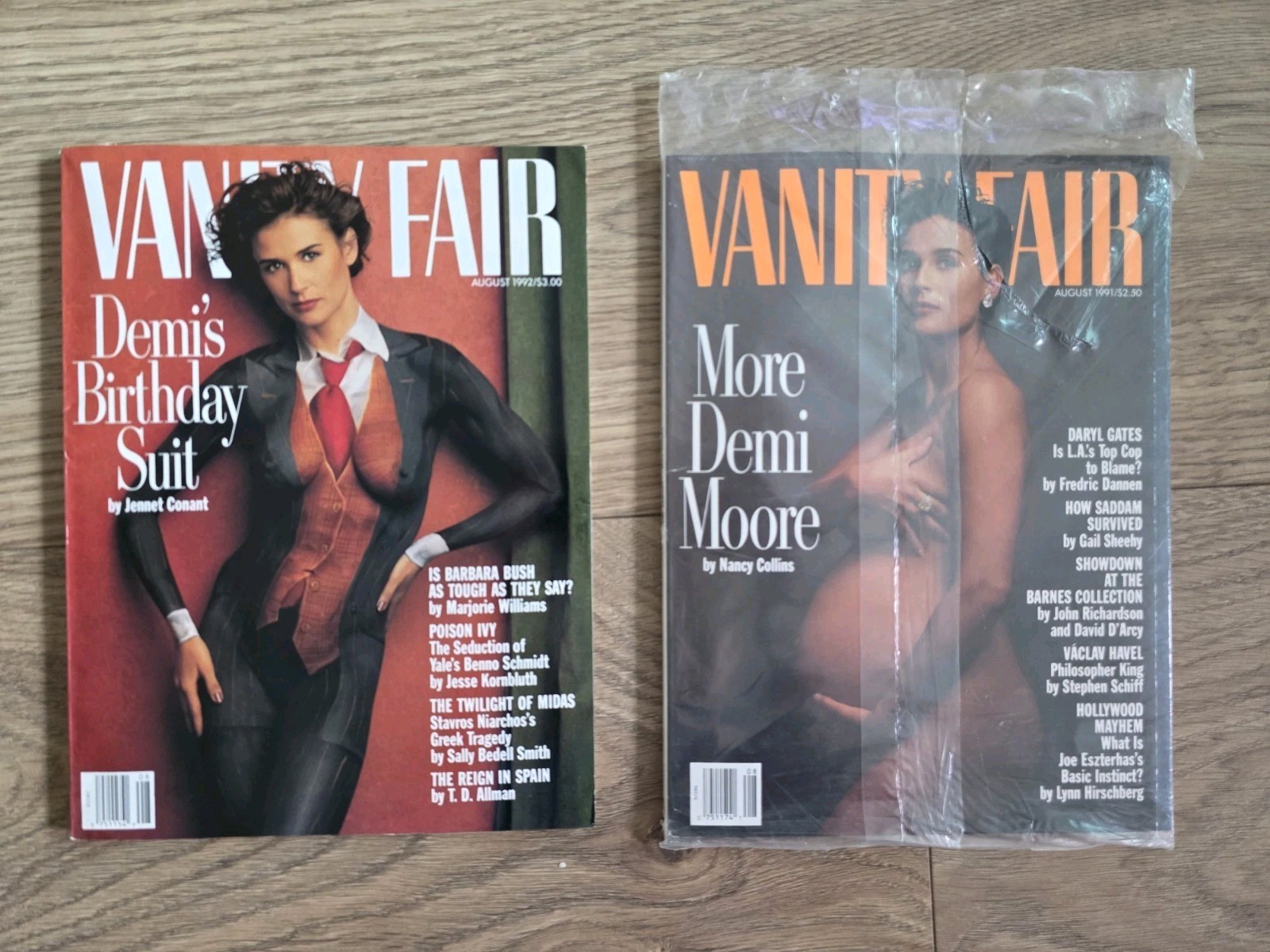 Vanity Fair August 1991 and August 1992 issues – Demi Moore covers